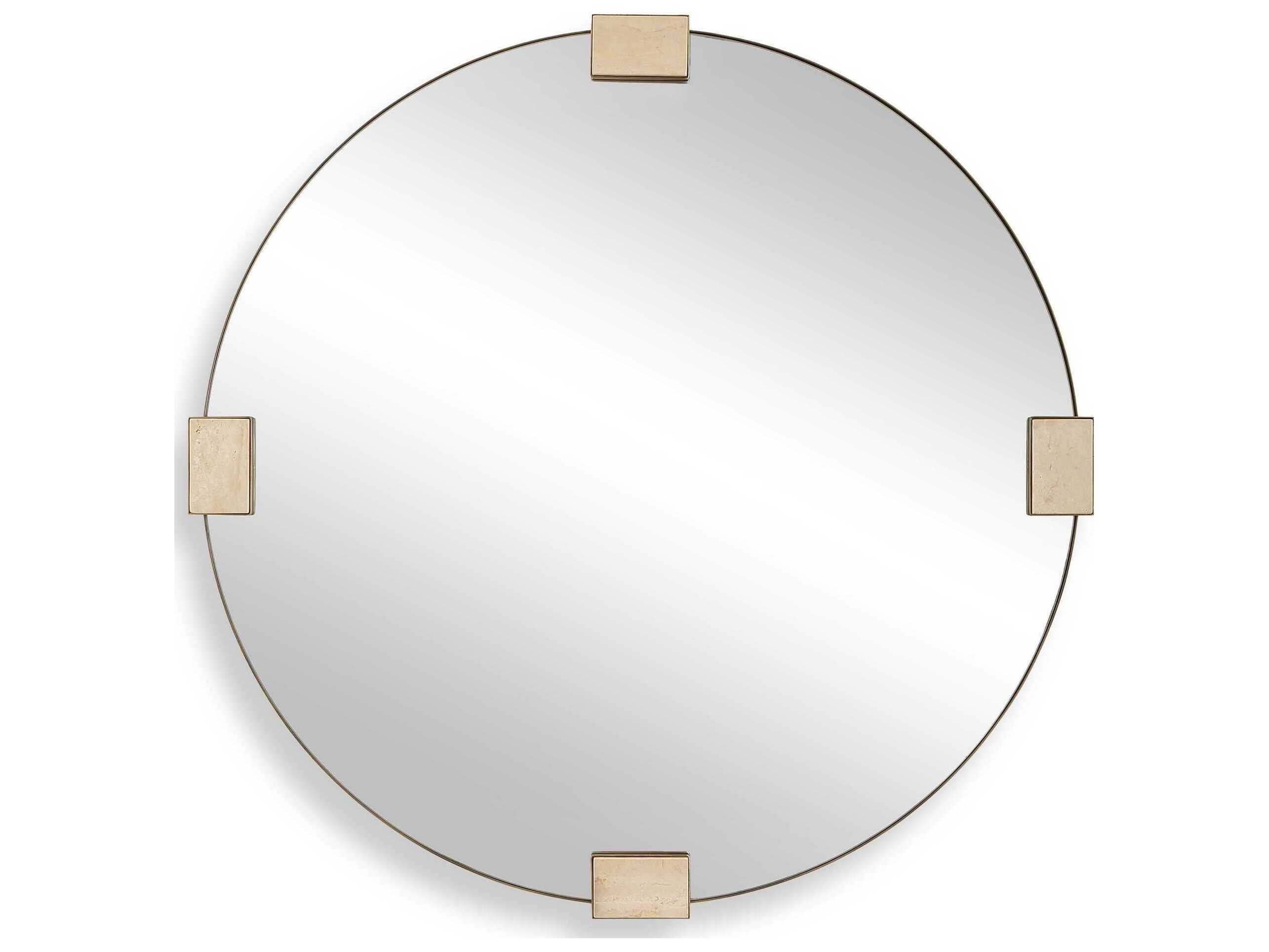 Uttermost Russo Golden Bronze Round Wall Mirror