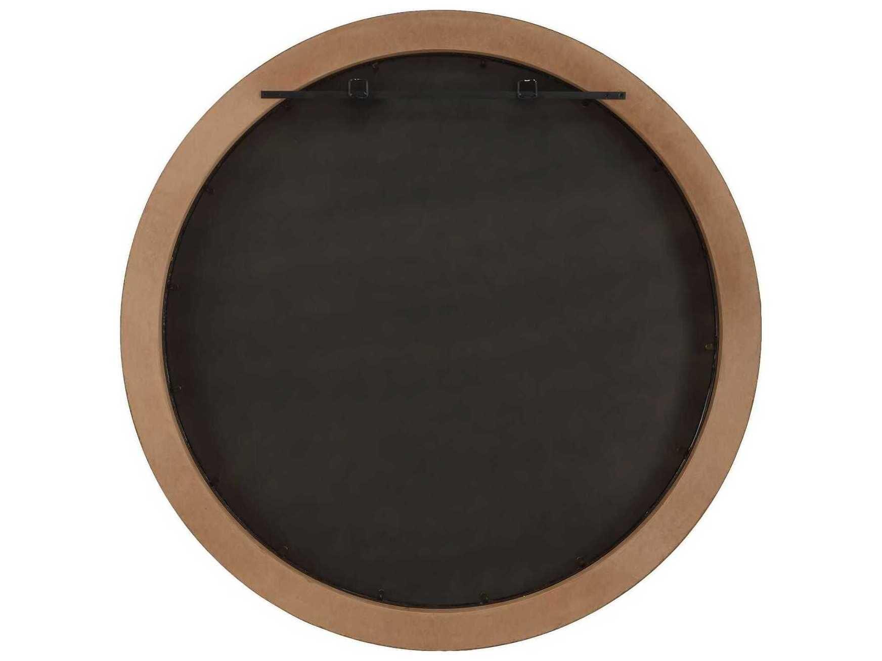 Uttermost Cleveland Natural Antique Gold Round Wall Mirror