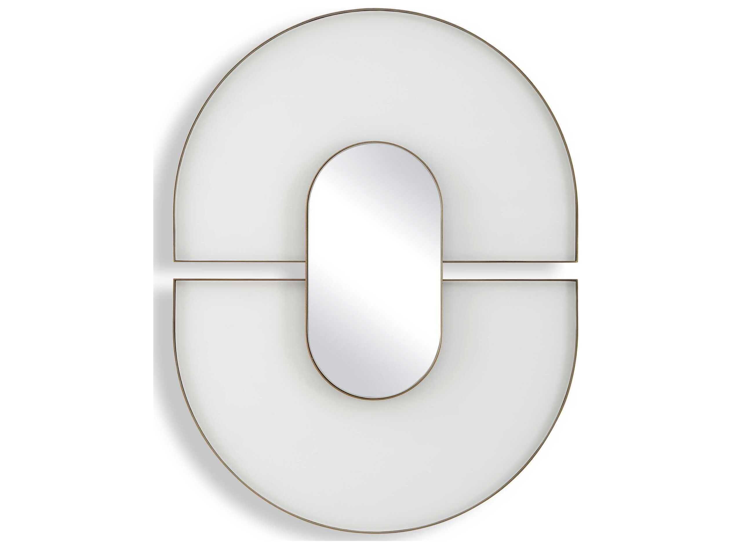 Uttermost Encase Antique Gold Iron Oval Wall Mirror