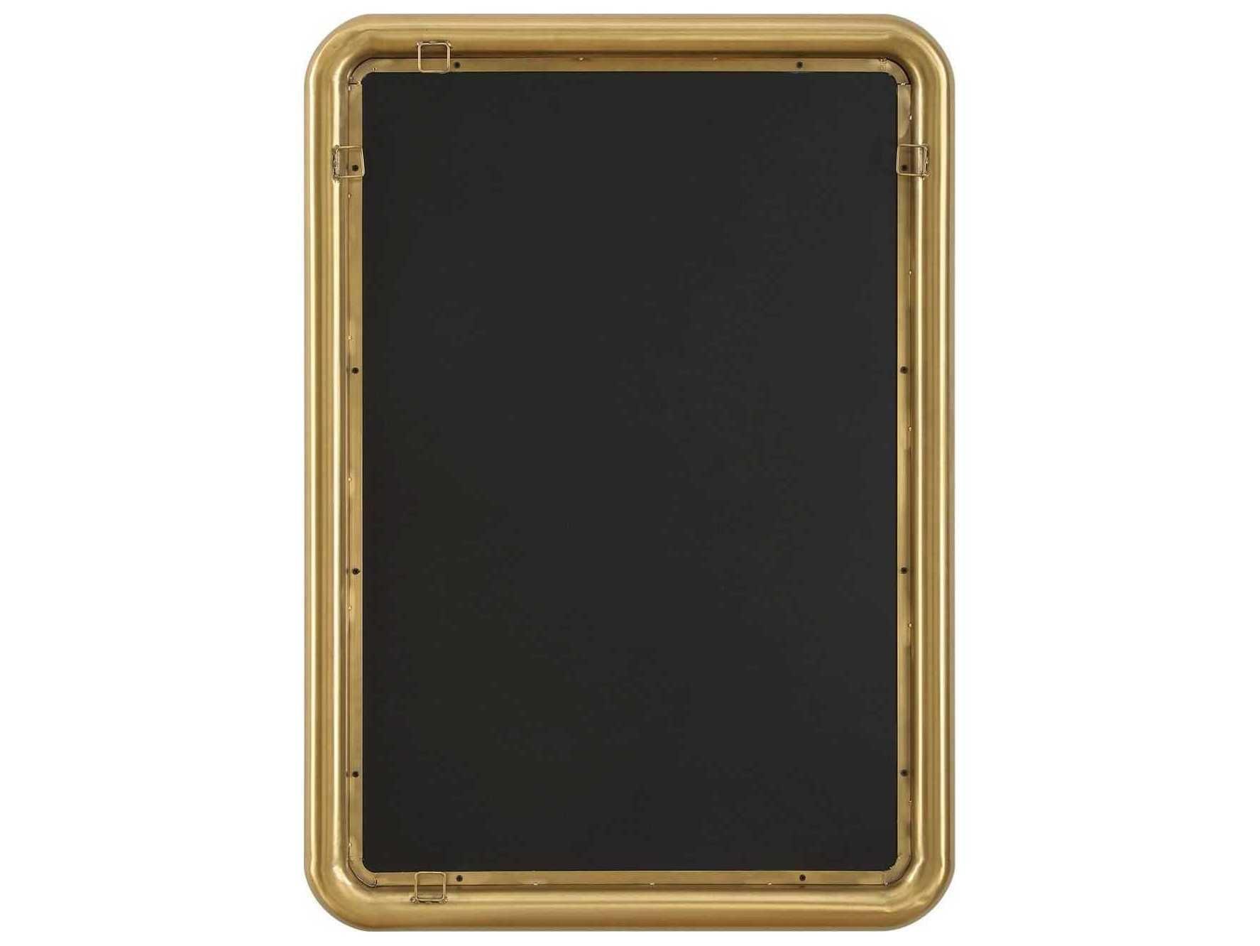 Uttermost Atkinson Plated Antique Brass Rectangular Wall Mirror
