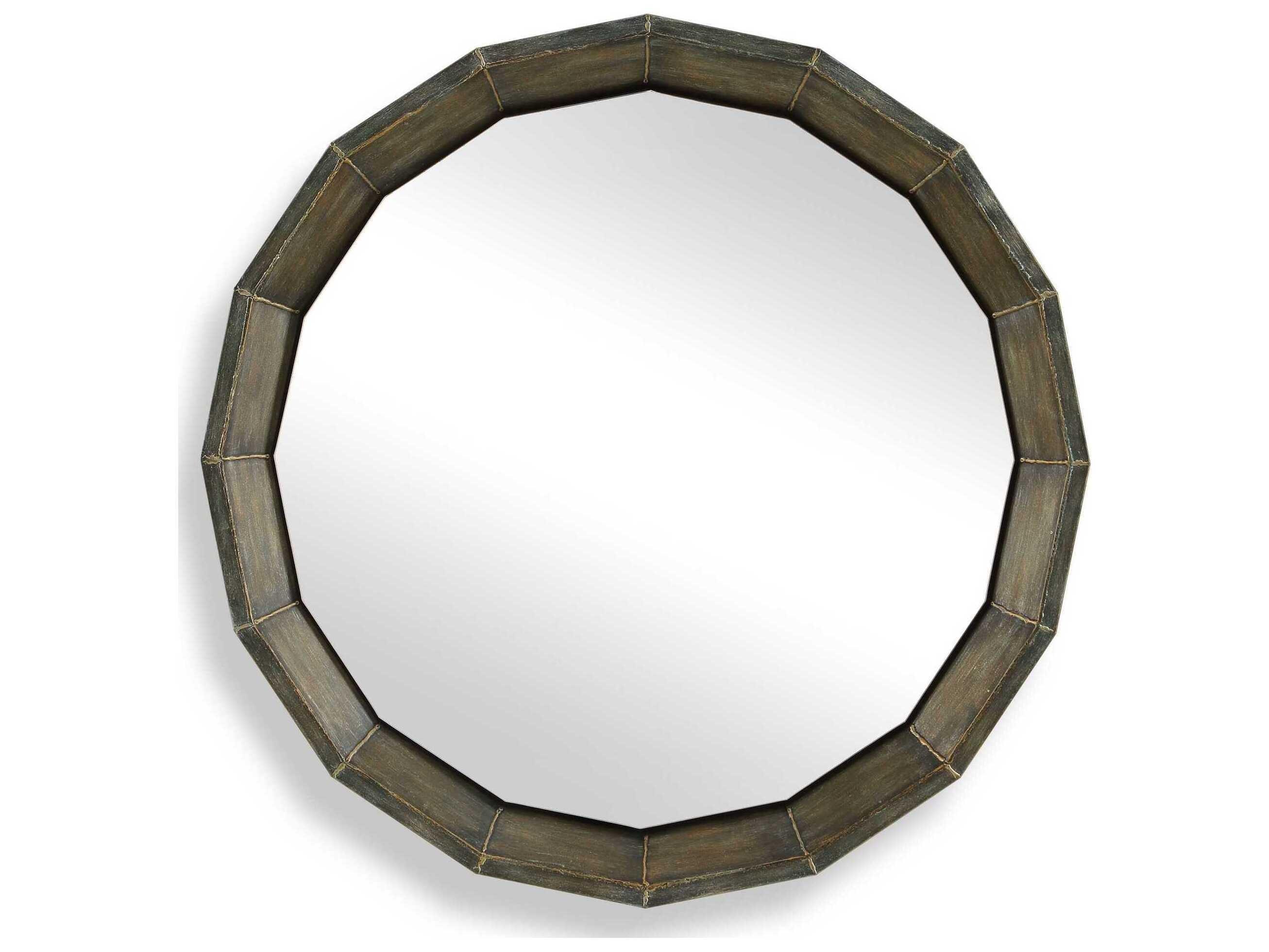 Uttermost Neve Rubbed Bronze Round Wall Mirror