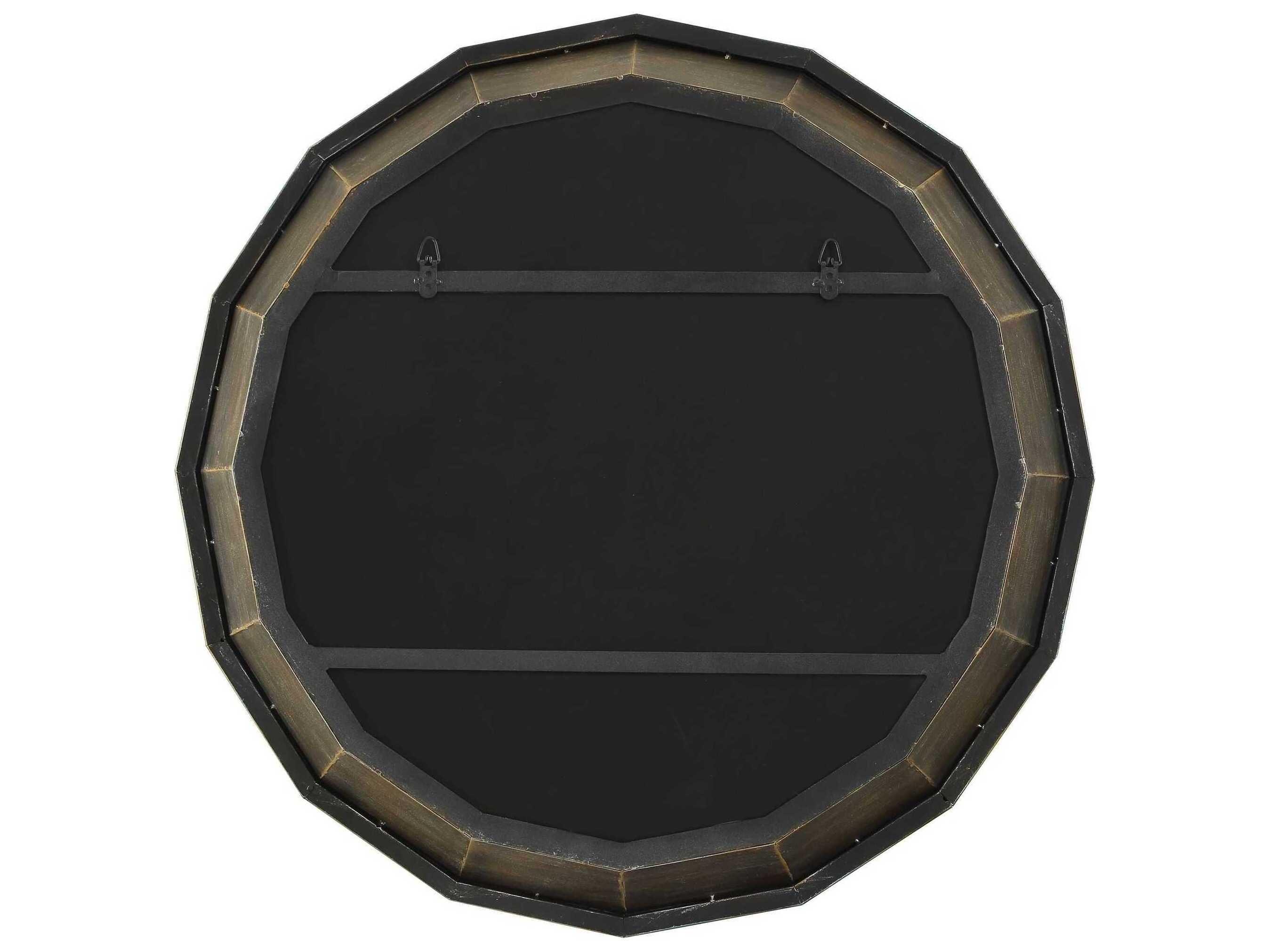 Uttermost Neve Rubbed Bronze Round Wall Mirror