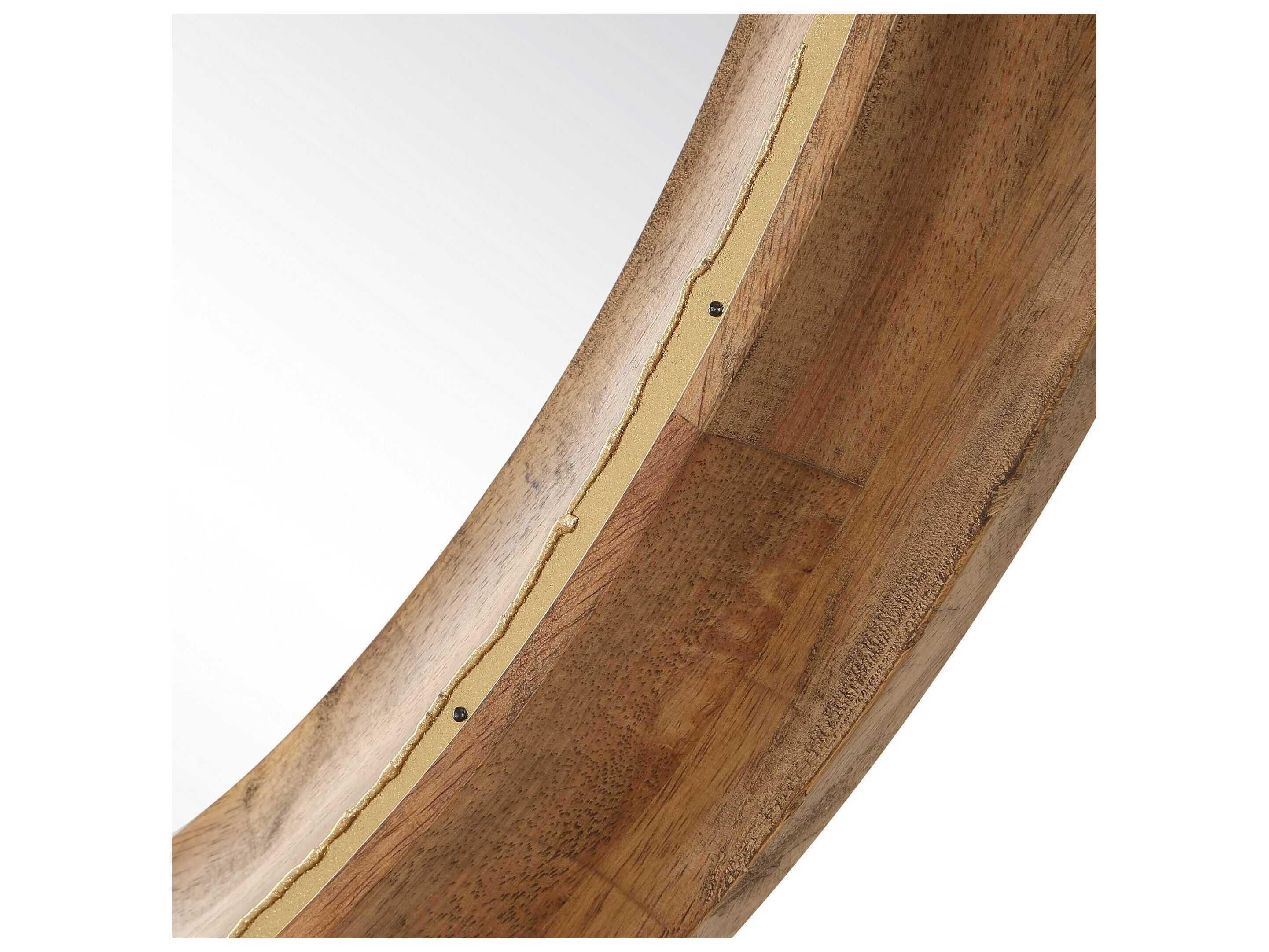 Uttermost Frontier Light Honey Round Wall Mirror