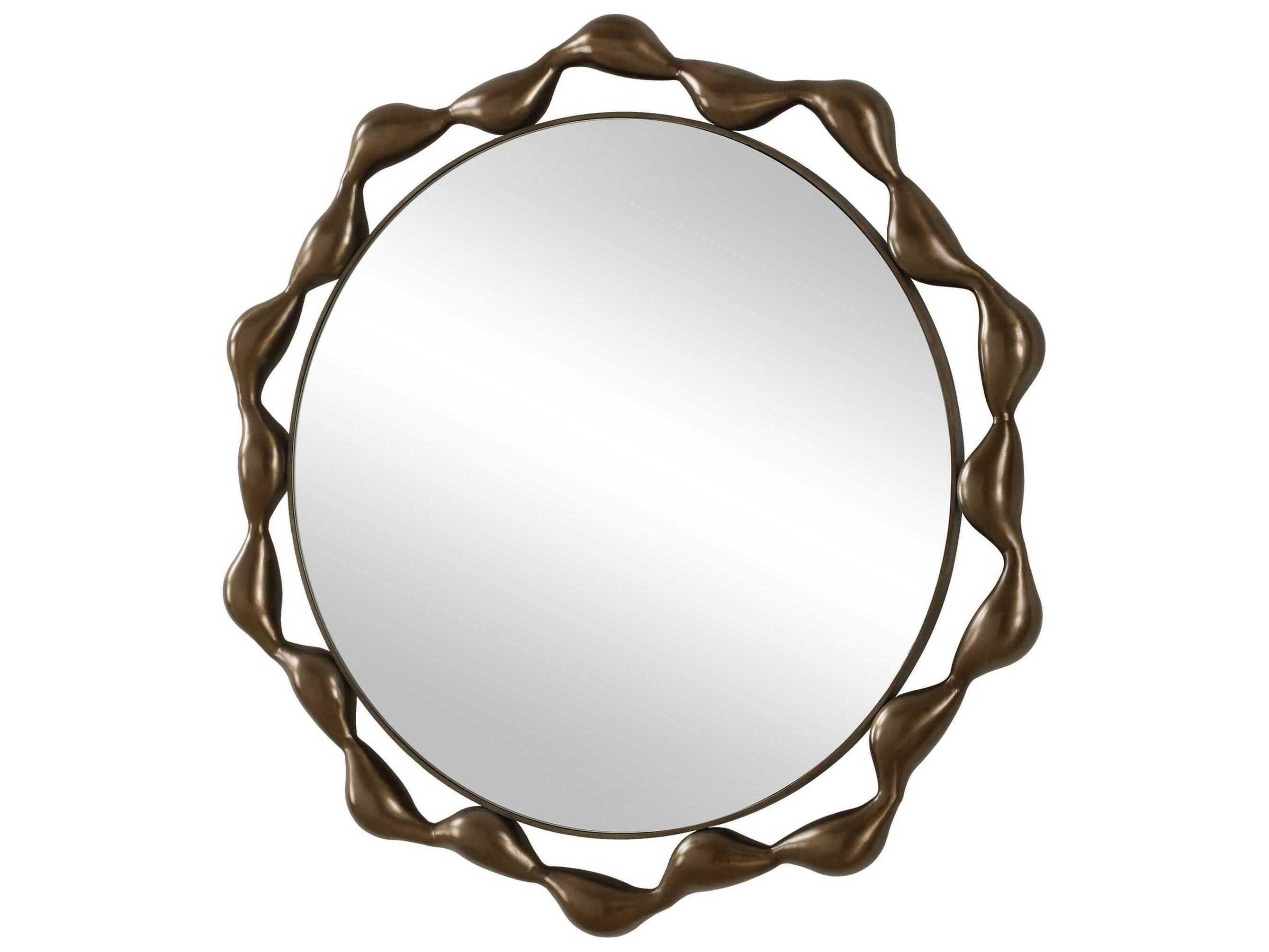 Uttermost Remolino Warm Bronze Round Wall Mirror