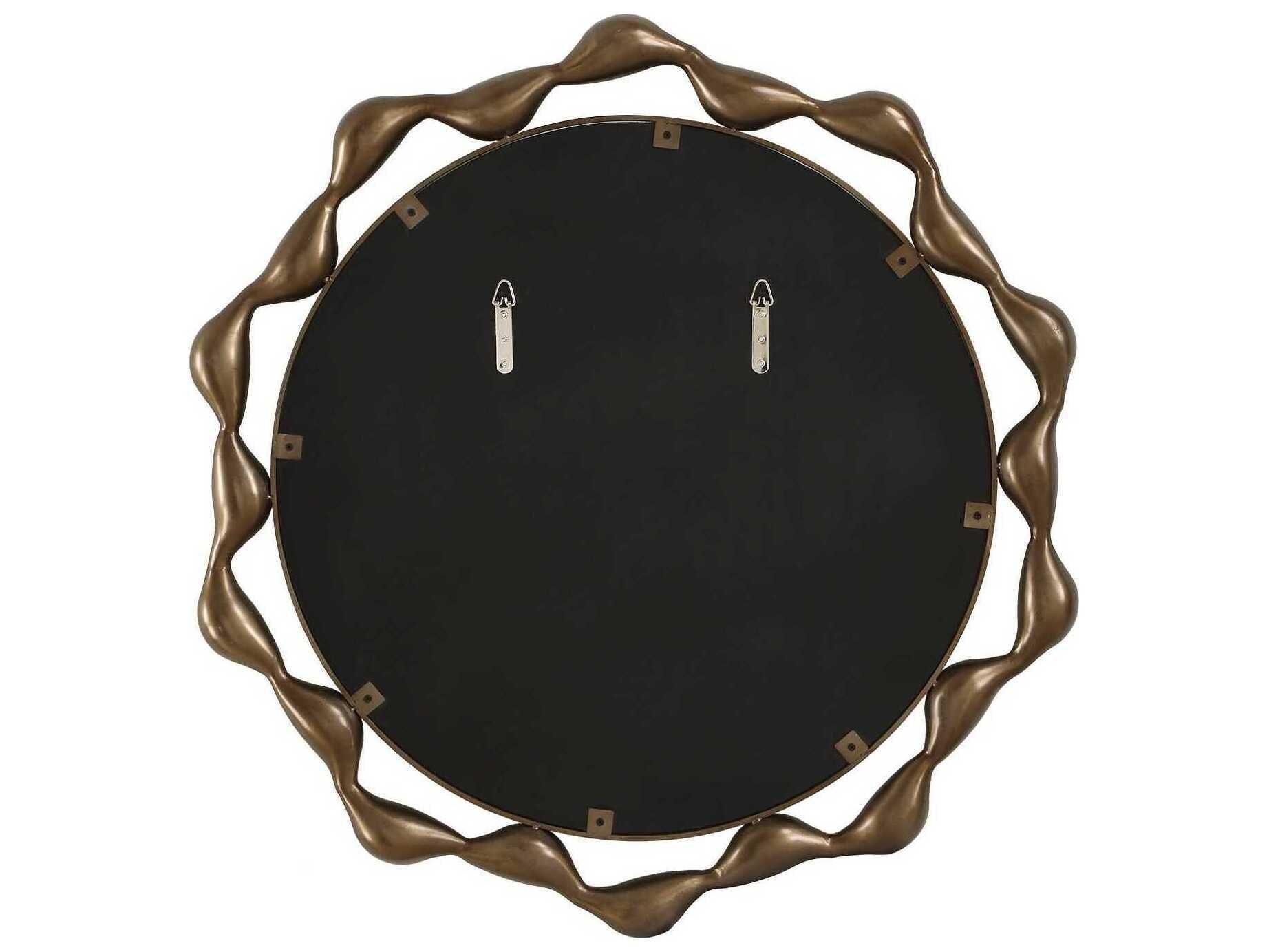 Uttermost Remolino Warm Bronze Round Wall Mirror