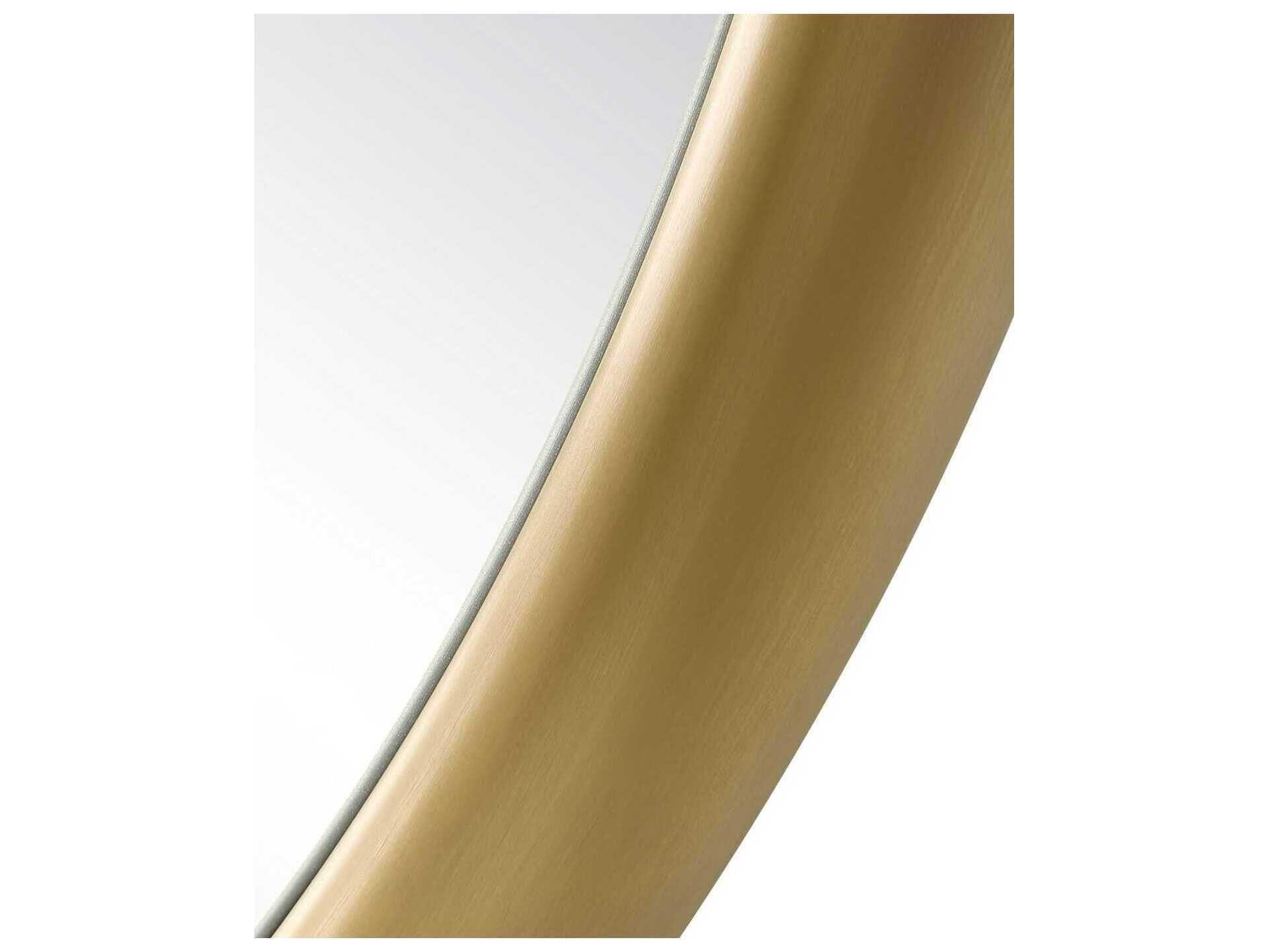 Uttermost Atkinson Antique Brass Round Wall Mirror