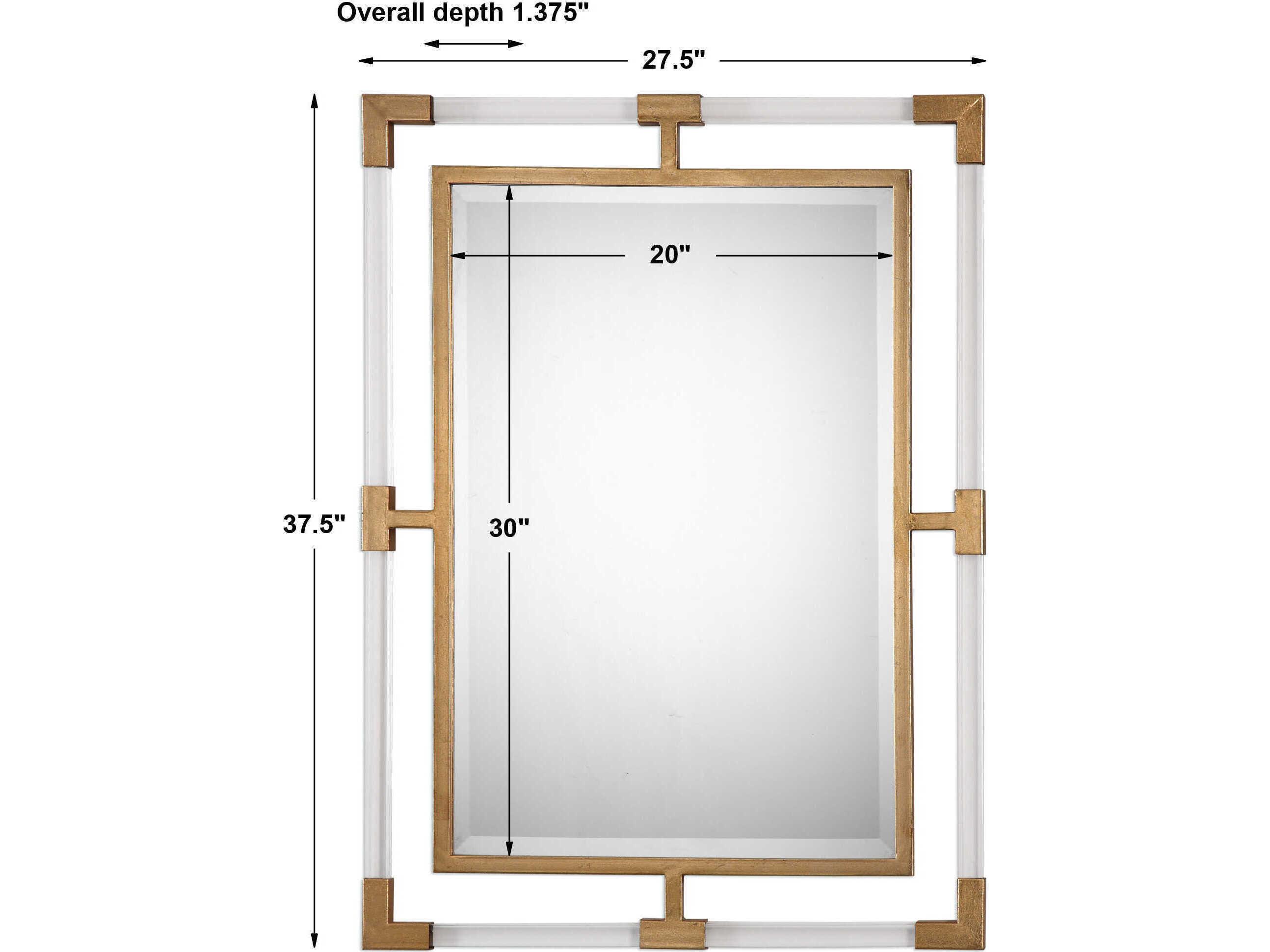 Uttermost Balkan Antique Gold Leaf Rectangular Wall Mirror