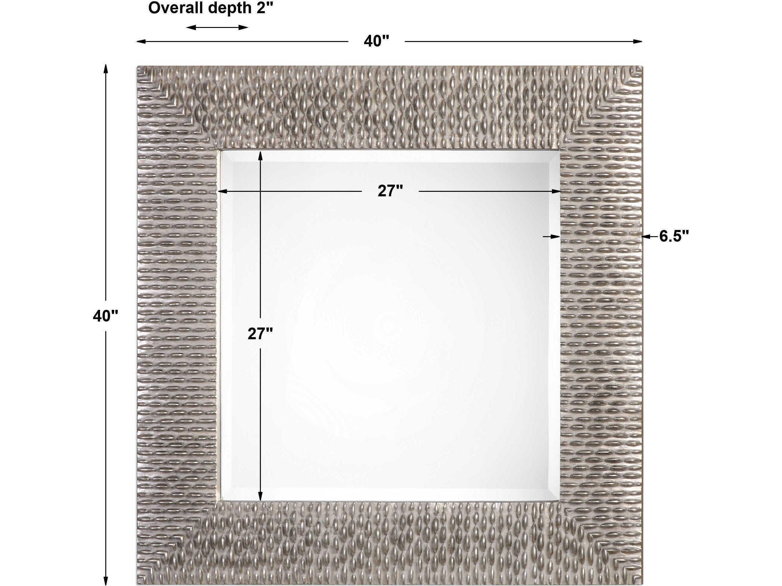 Uttermost Matthew Williams Cressida Distressed Silver Square Mirror