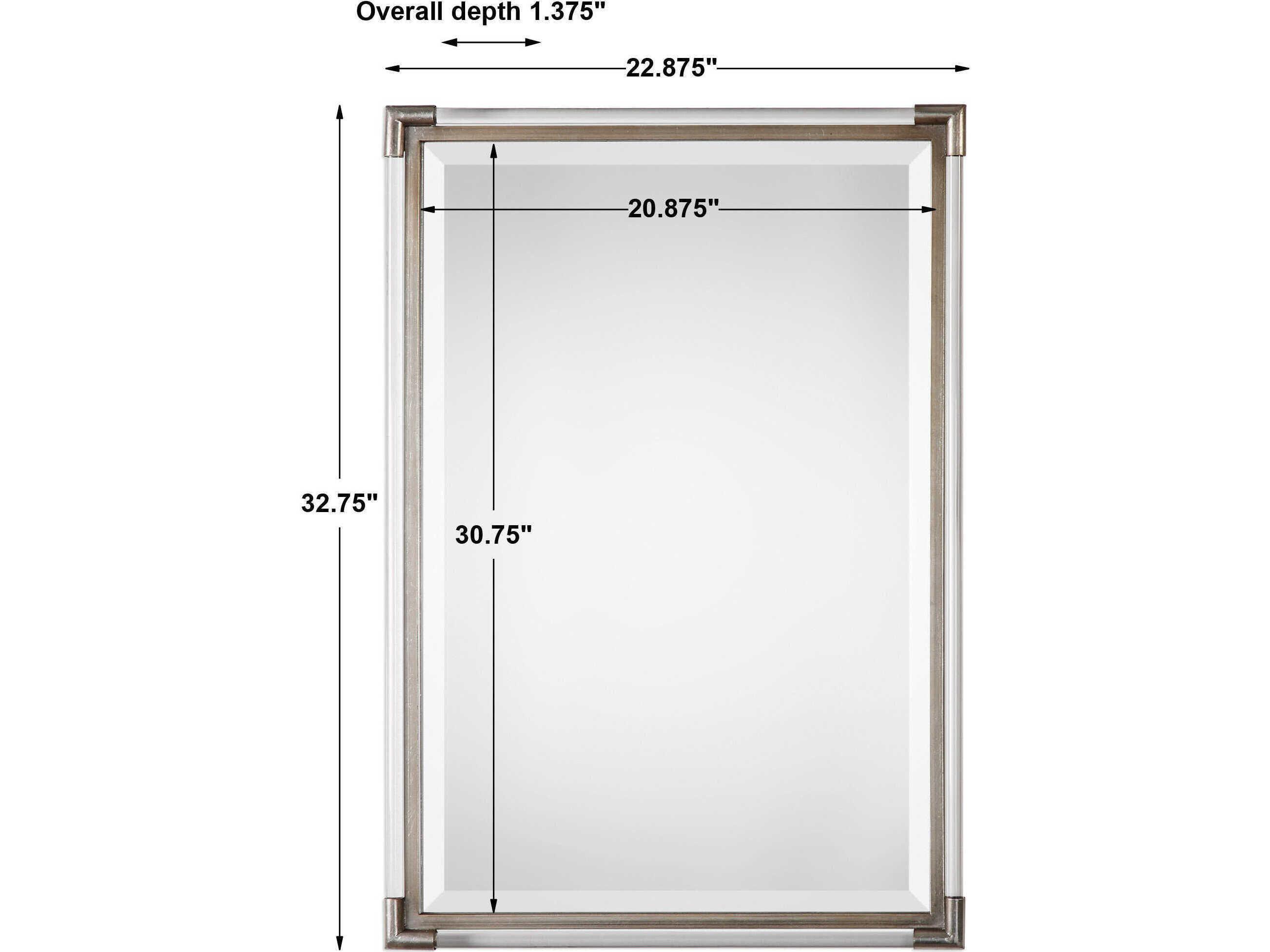 Uttermost Mackai Metallic Silver Rectangular Wall Mirror