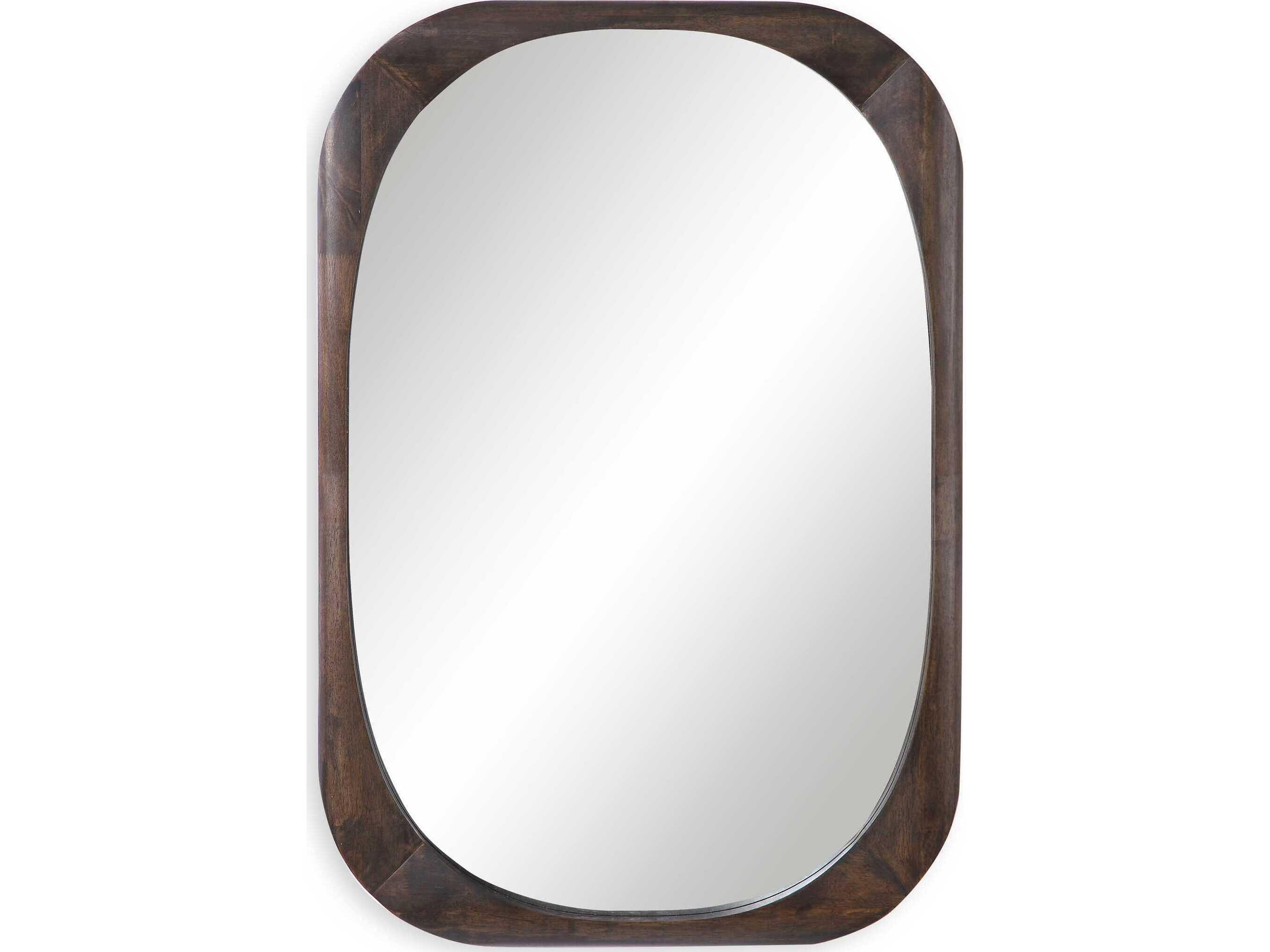 Uttermost Sheldon Dark Walnut Stain Wall Mirror