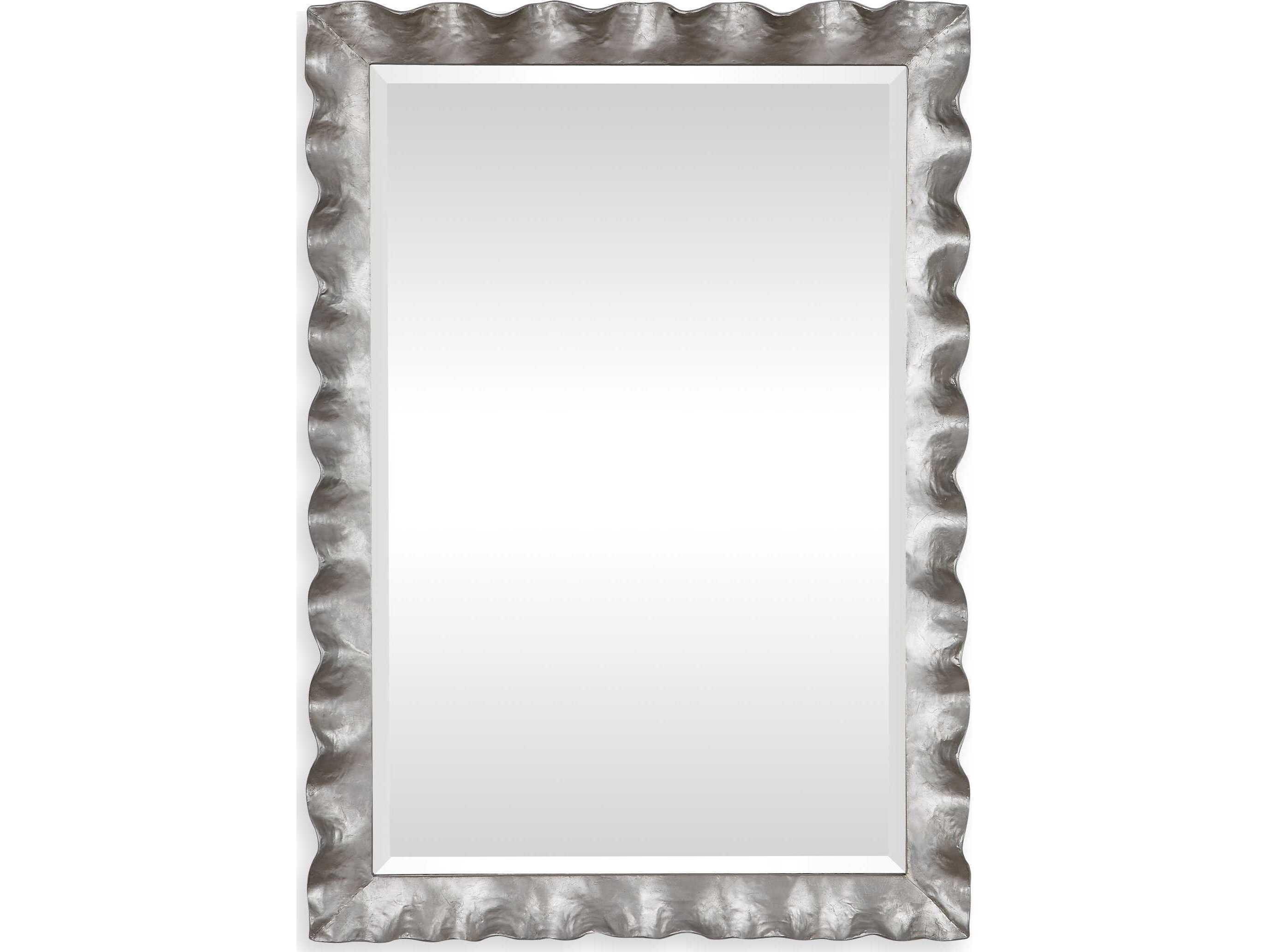 Uttermost Haya Silver Leaf Rectangular Wall Mirror