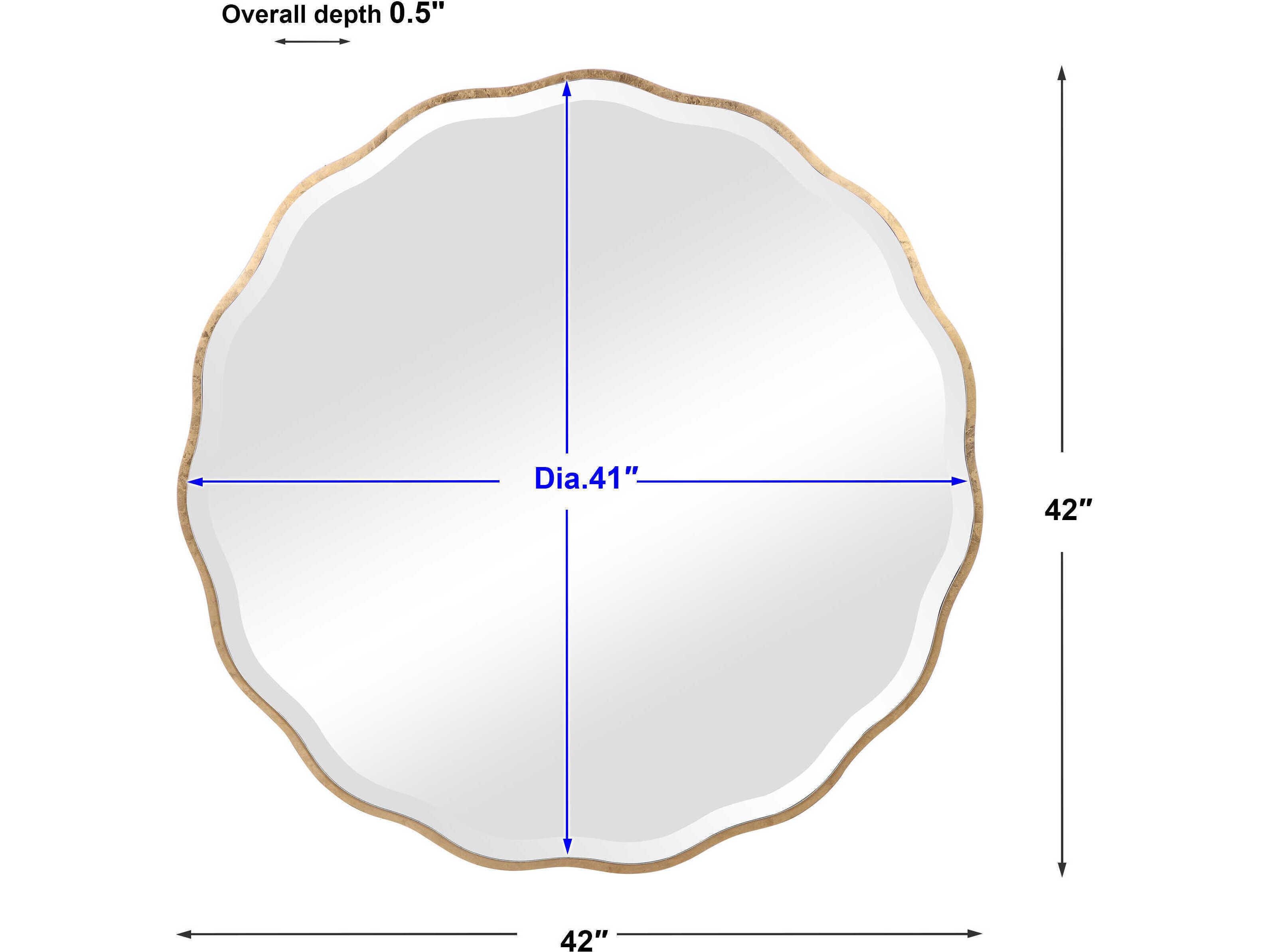 Uttermost Aneta Aged Gold Round Wall Mirror