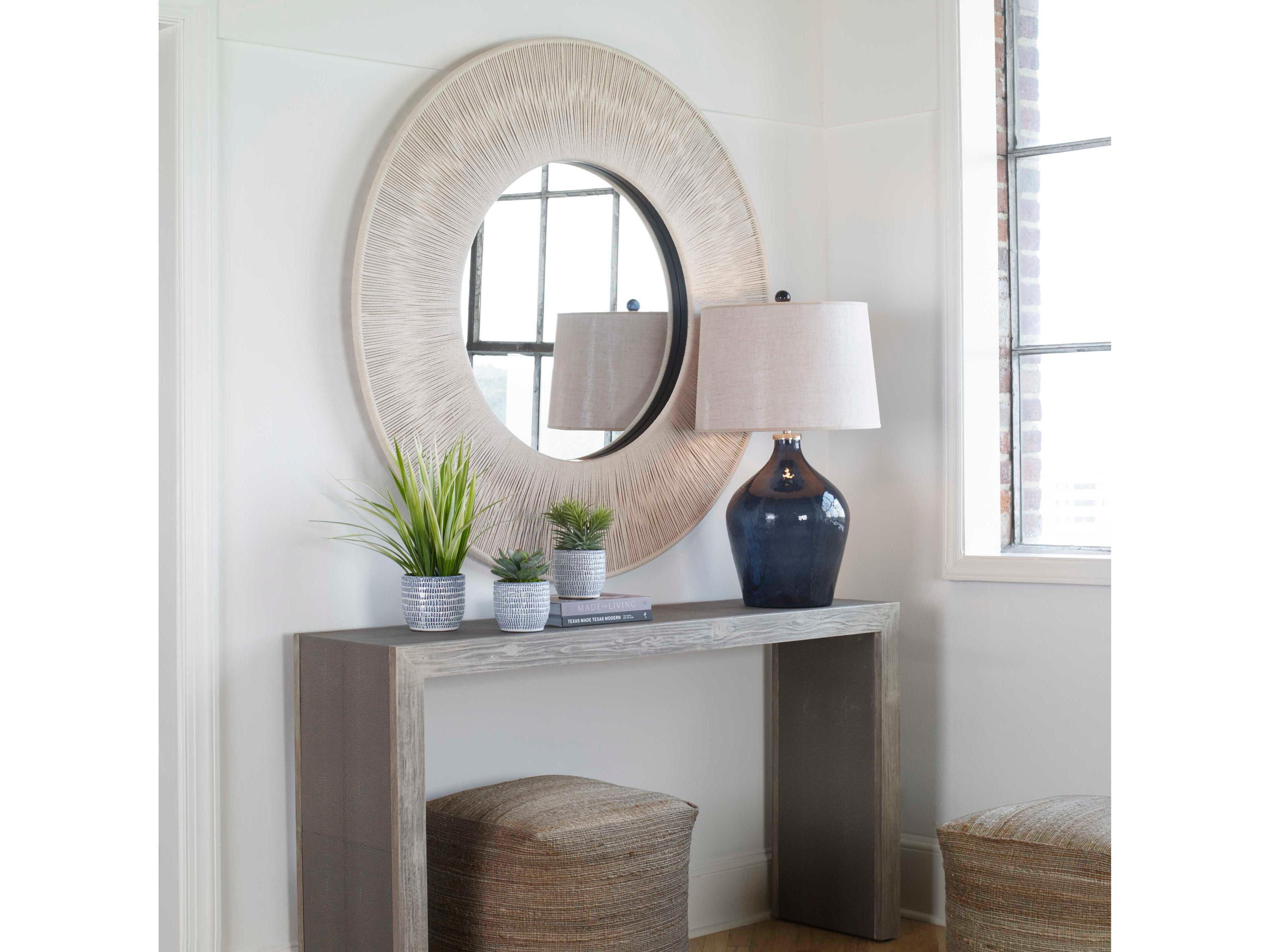 Uttermost Sailor Knot Neutral Beige Round Wall Mirror