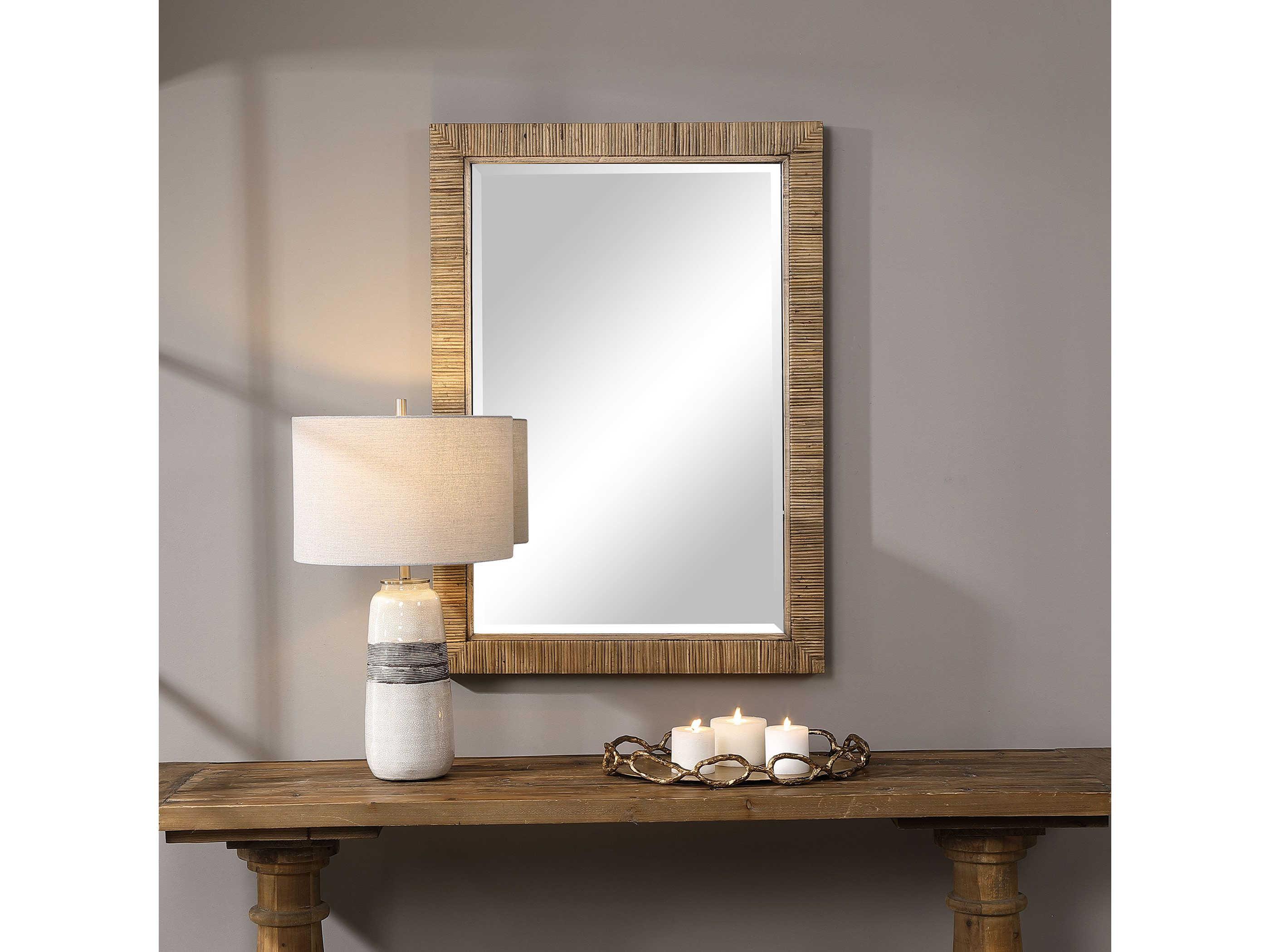Uttermost Cape Natural Rattan Rectangular Wall Mirror