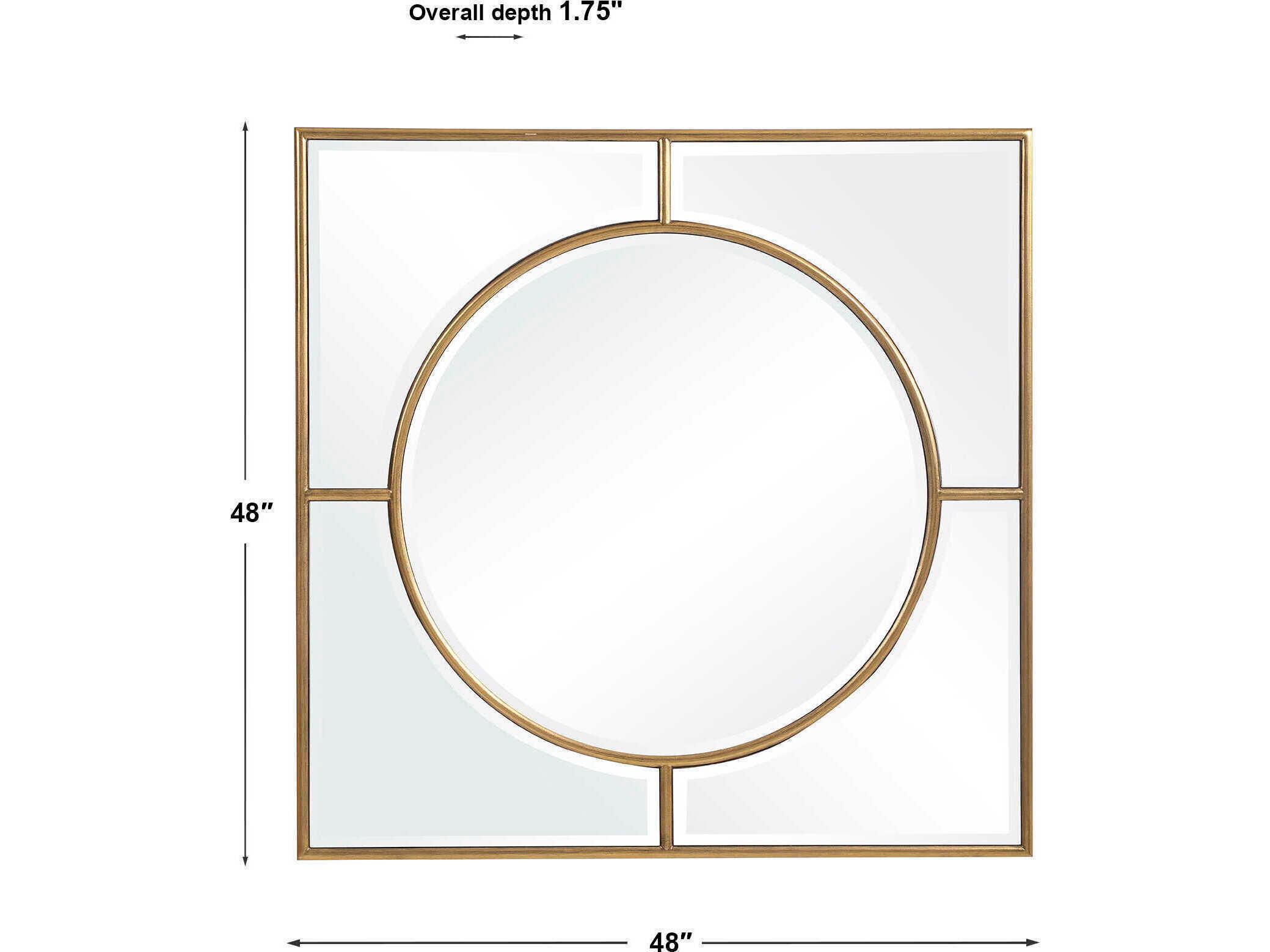 Uttermost Stanford Gold Square Wall Mirror
