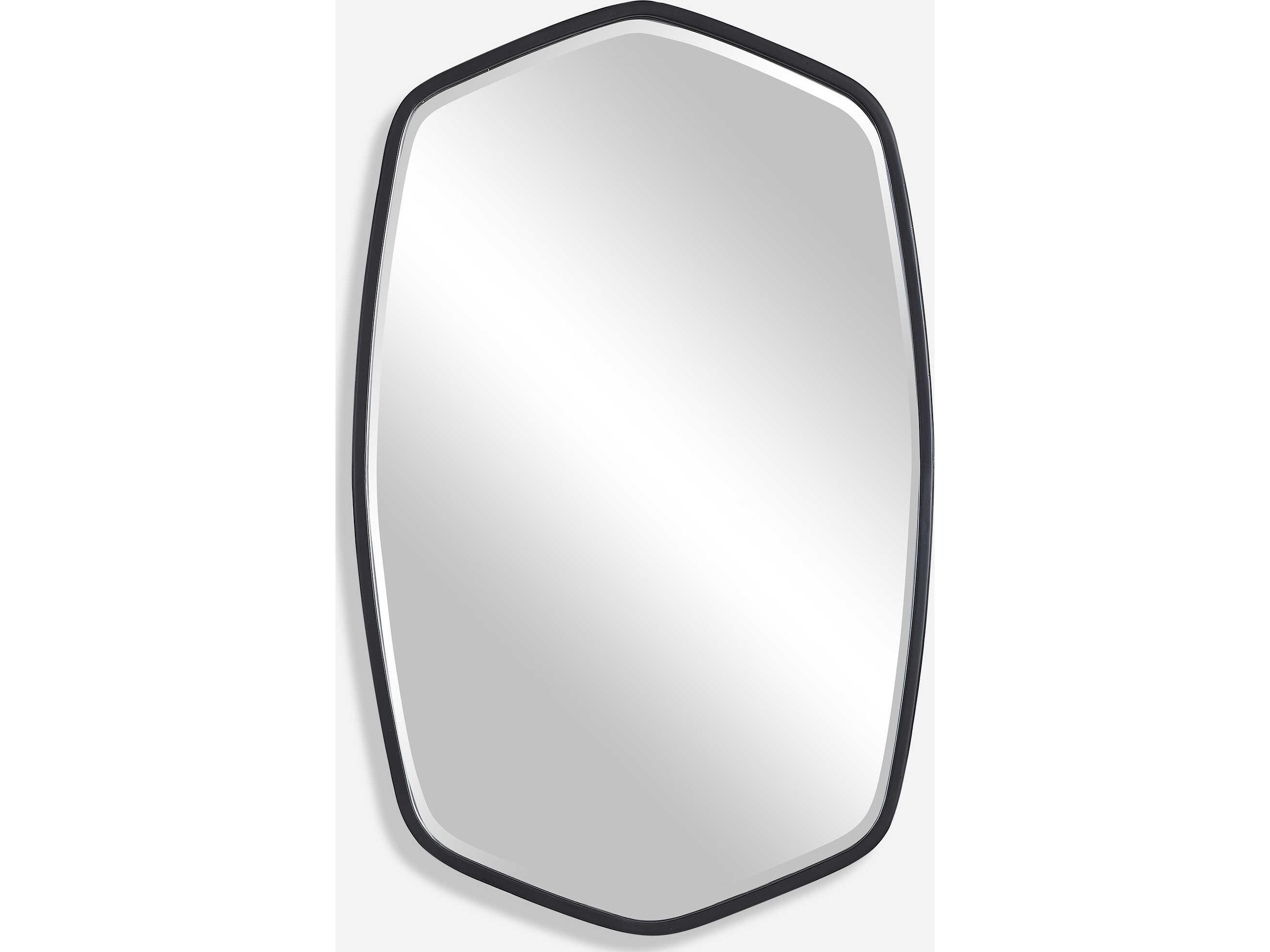 Uttermost Duronia Streamlined Satin Black Wall Mirror
