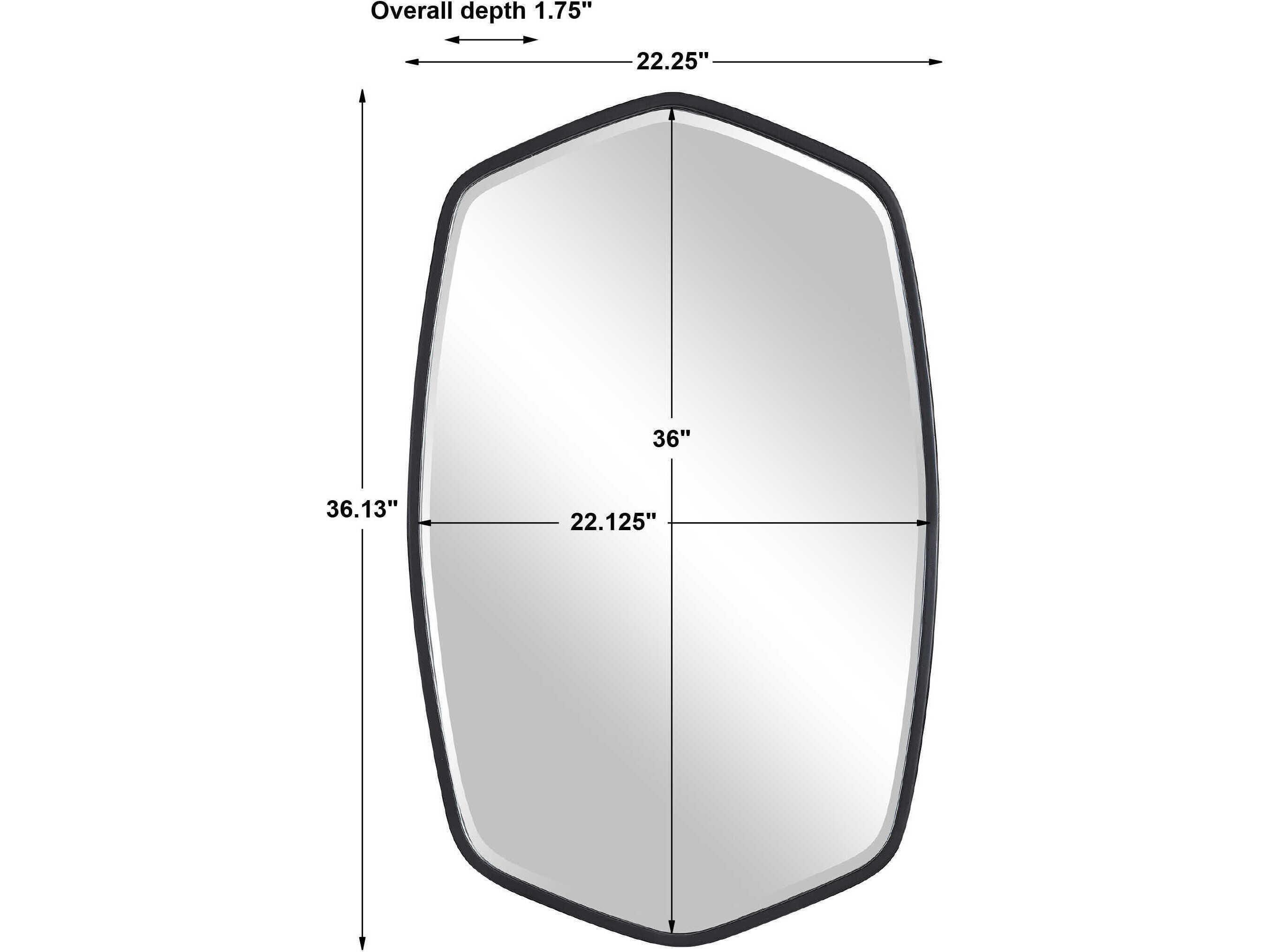 Uttermost Duronia Streamlined Satin Black Wall Mirror