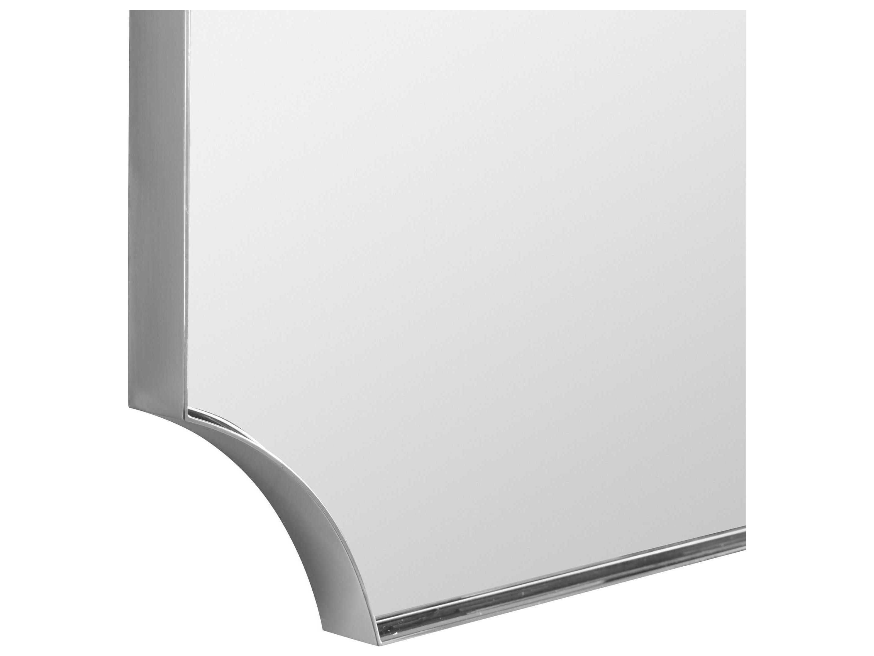 Uttermost Lennox Polished Nickel Rectangular Wall Mirror