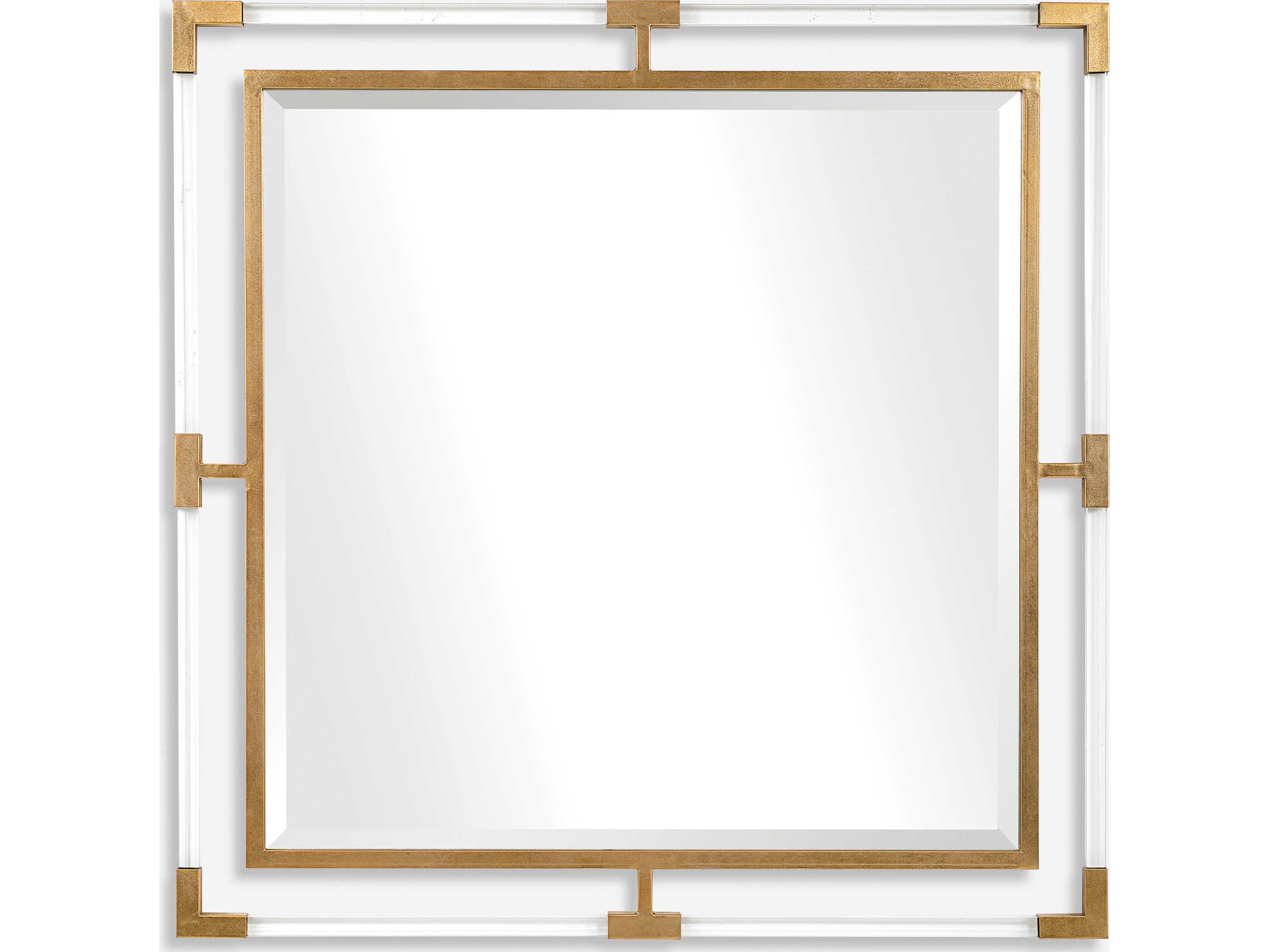 Uttermost Balkan Metallic Gold Leaf Square Wall Mirror