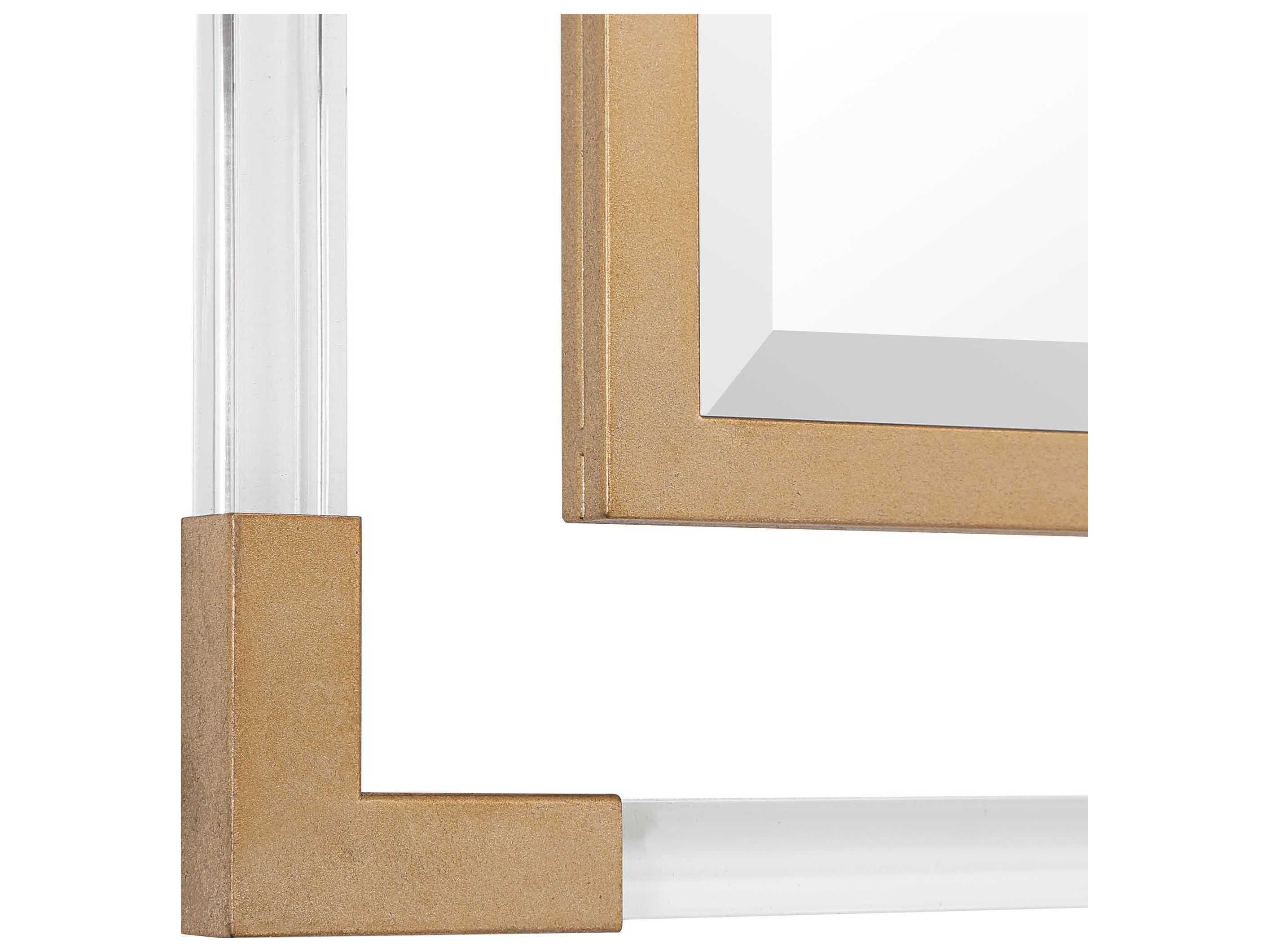 Uttermost Balkan Metallic Gold Leaf Square Wall Mirror