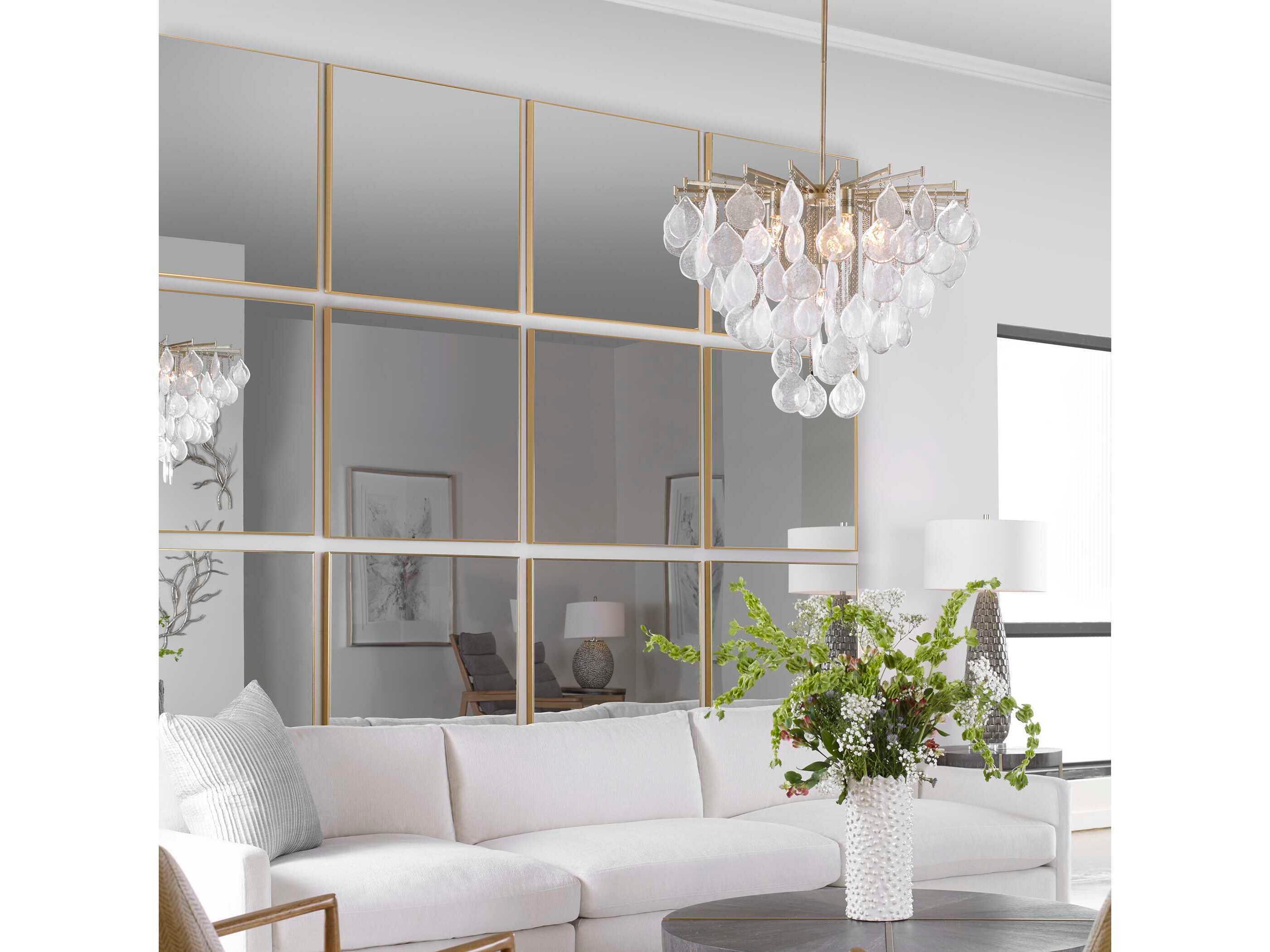 Uttermost Alexo Brushed Gold Square Wall Mirror