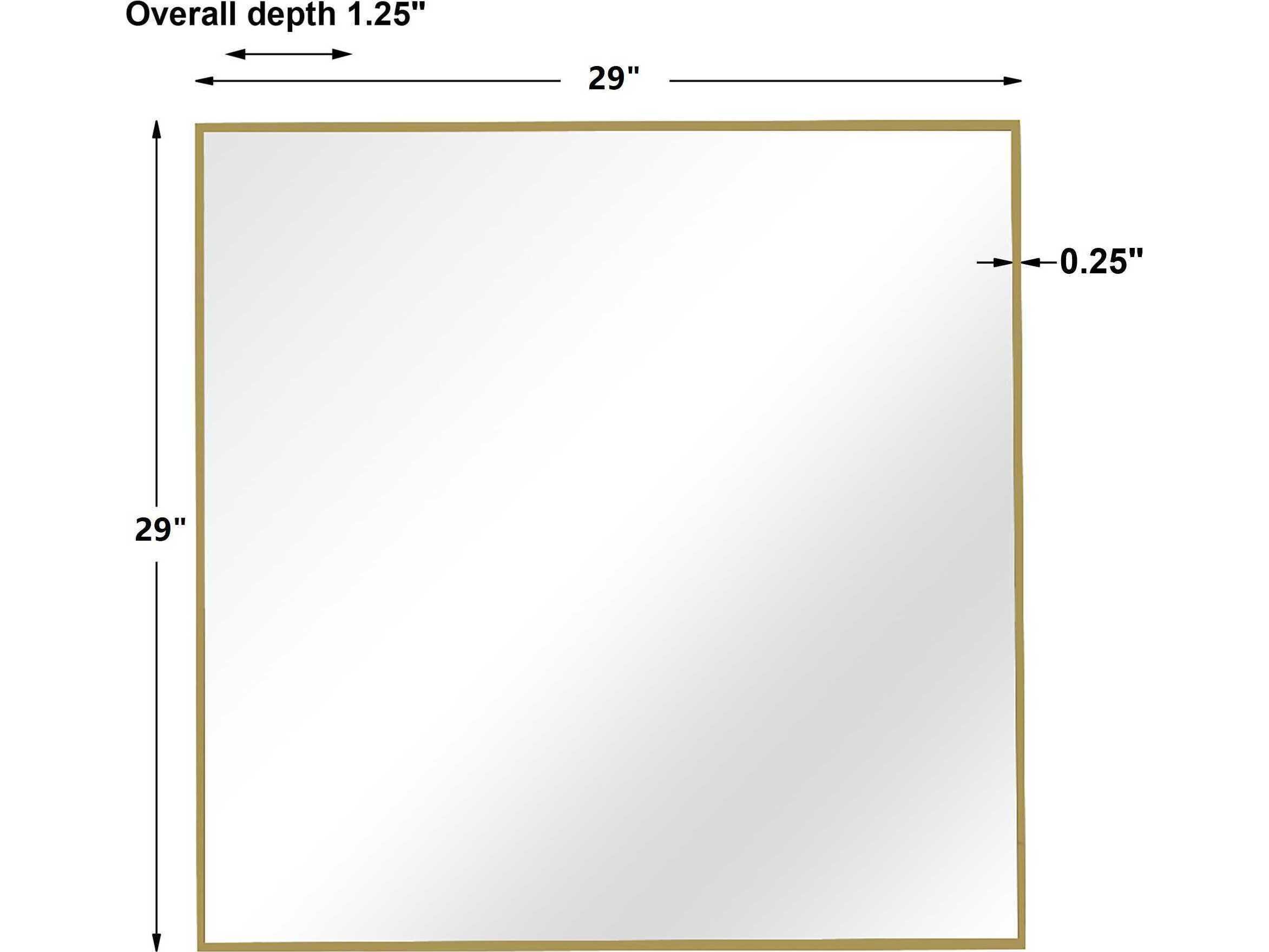 Uttermost Alexo Brushed Gold Square Wall Mirror