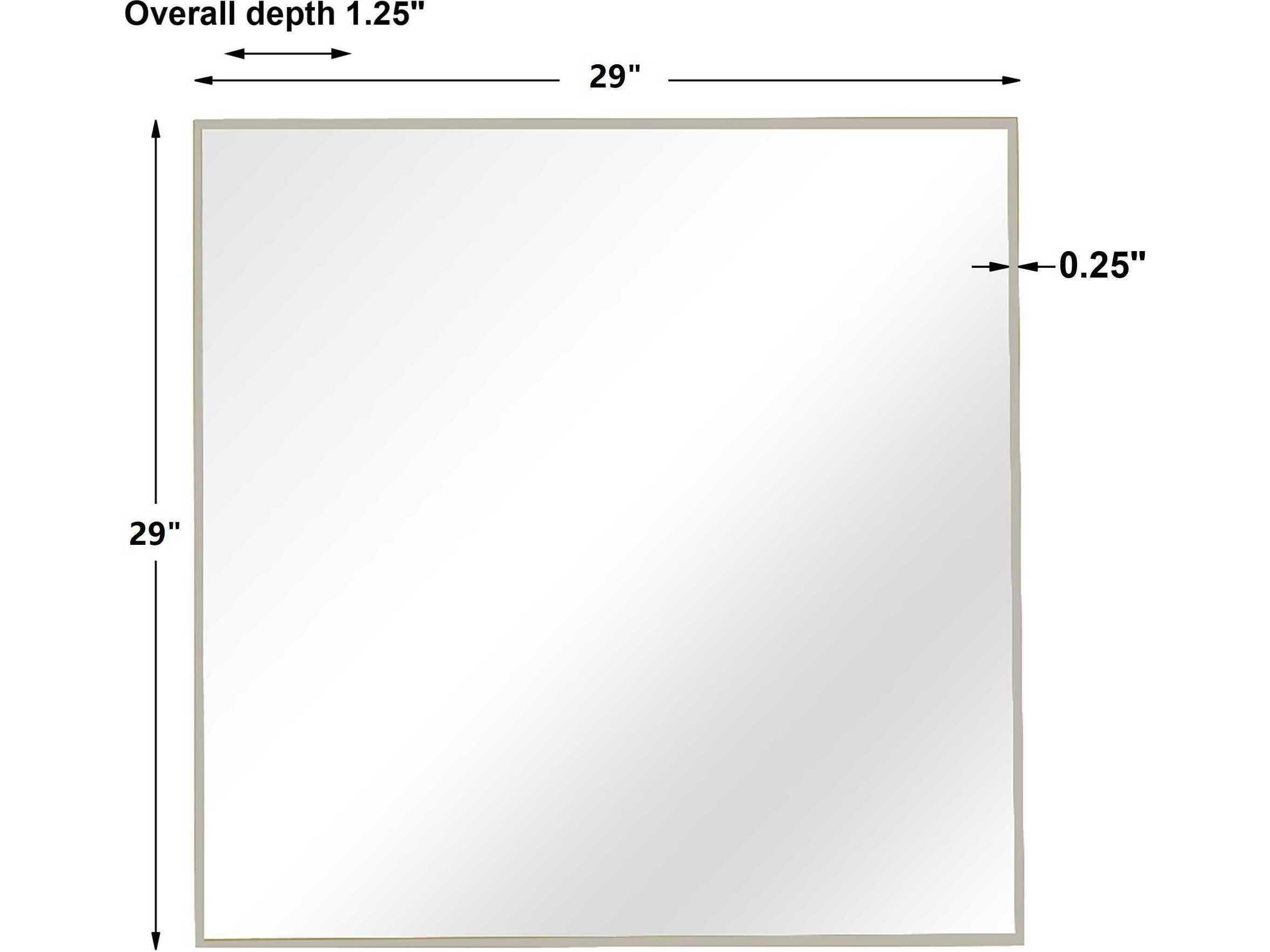 Uttermost Alexo Brushed Silver Square Wall Mirror