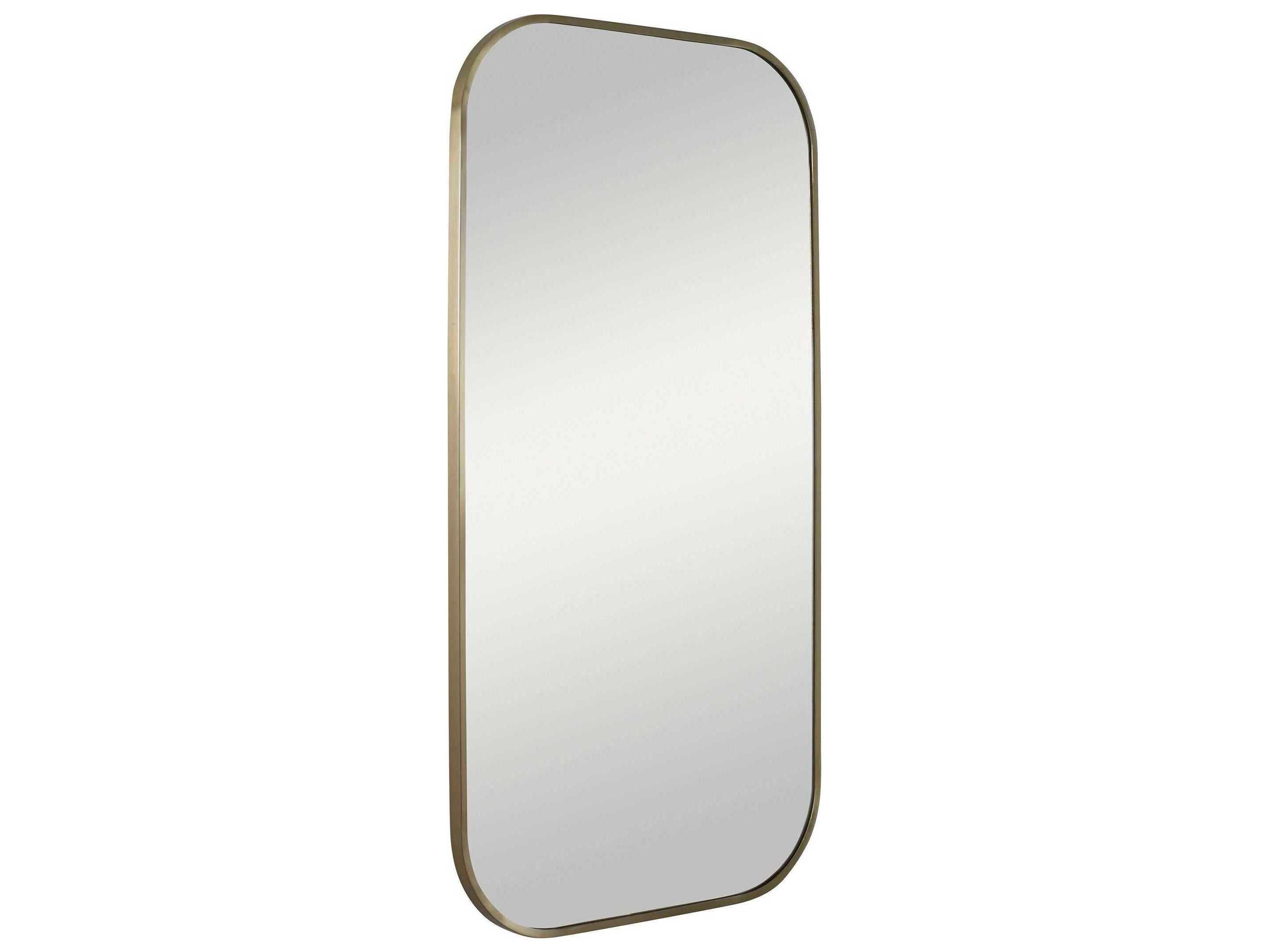 Uttermost Taft Antique Brass Rectangular Wall Mirror