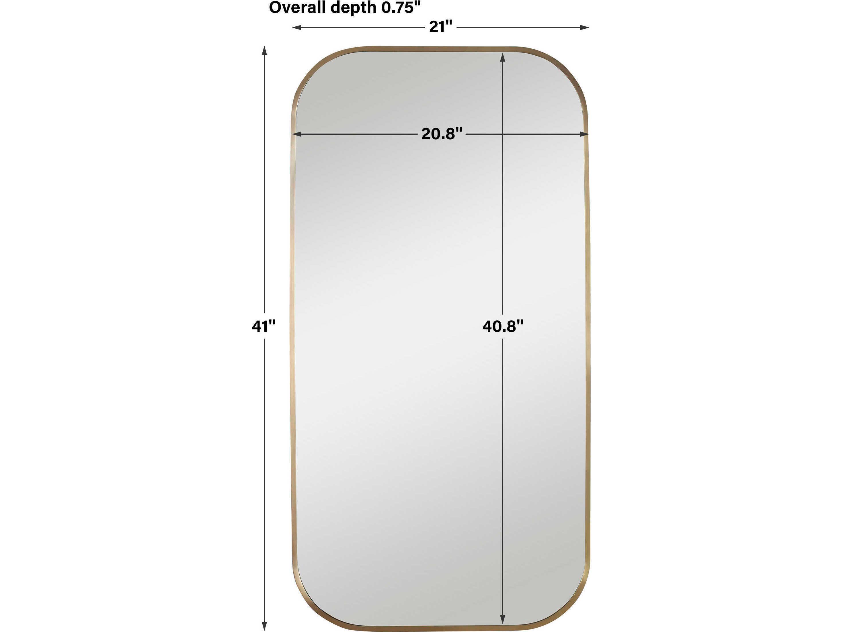 Uttermost Taft Antique Brass Rectangular Wall Mirror