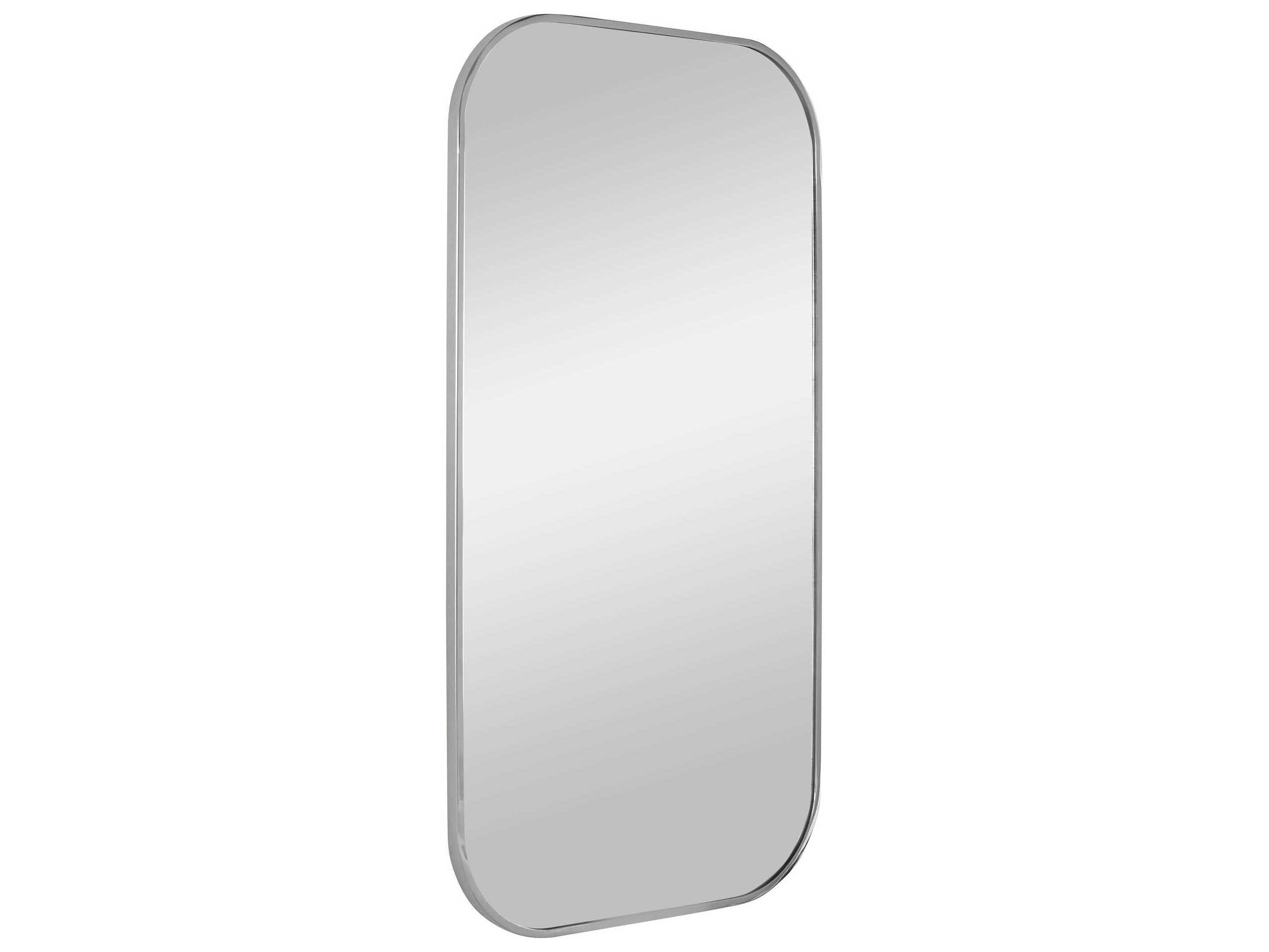 Uttermost Taft Polished Nickel Rectangular Wall Mirror