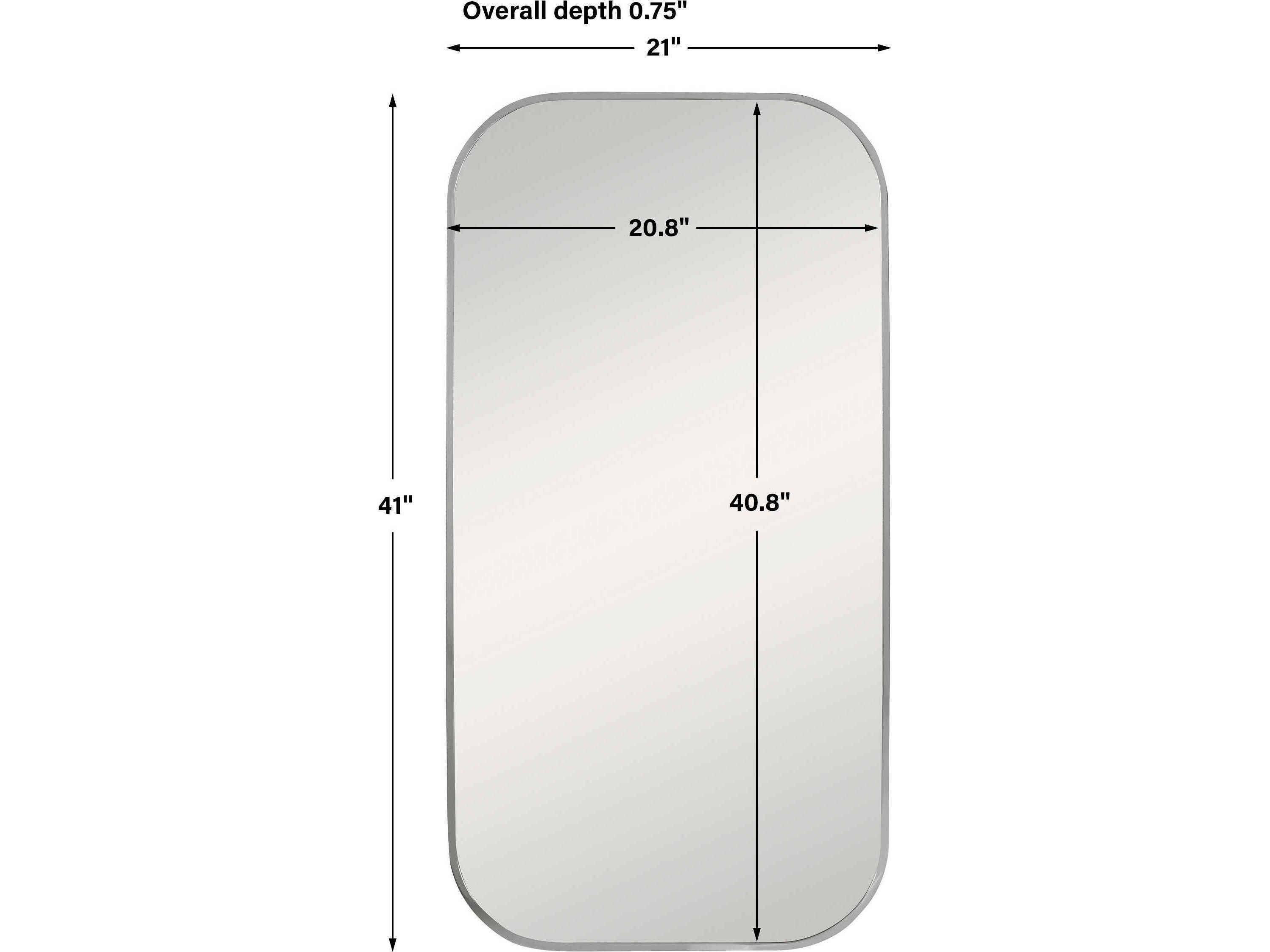 Uttermost Taft Polished Nickel Rectangular Wall Mirror