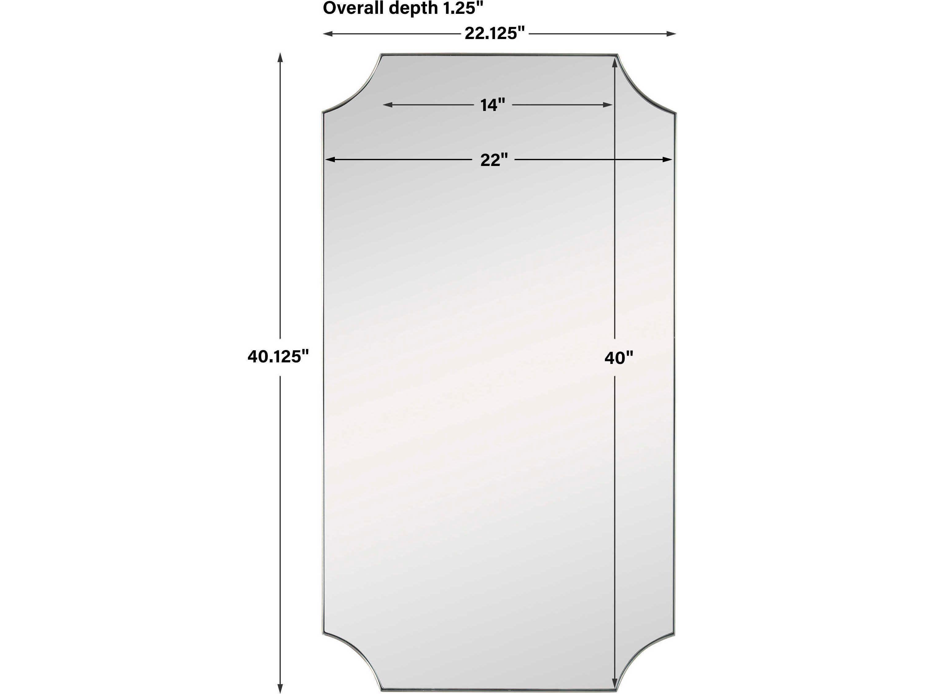 Uttermost Lennox Plated Brushed Brass Rectangular Wall Mirror