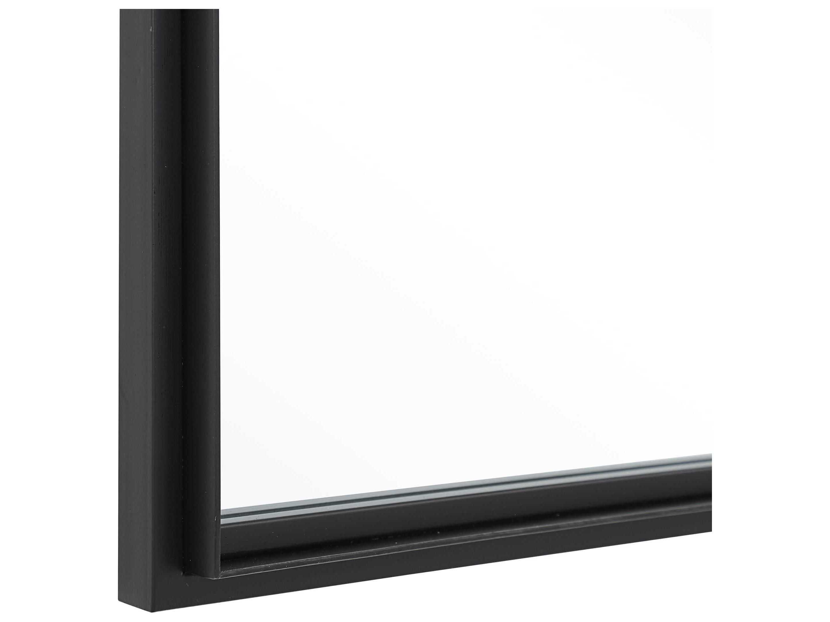 Uttermost Rousseau Black Rectangular Window Wall Mirror