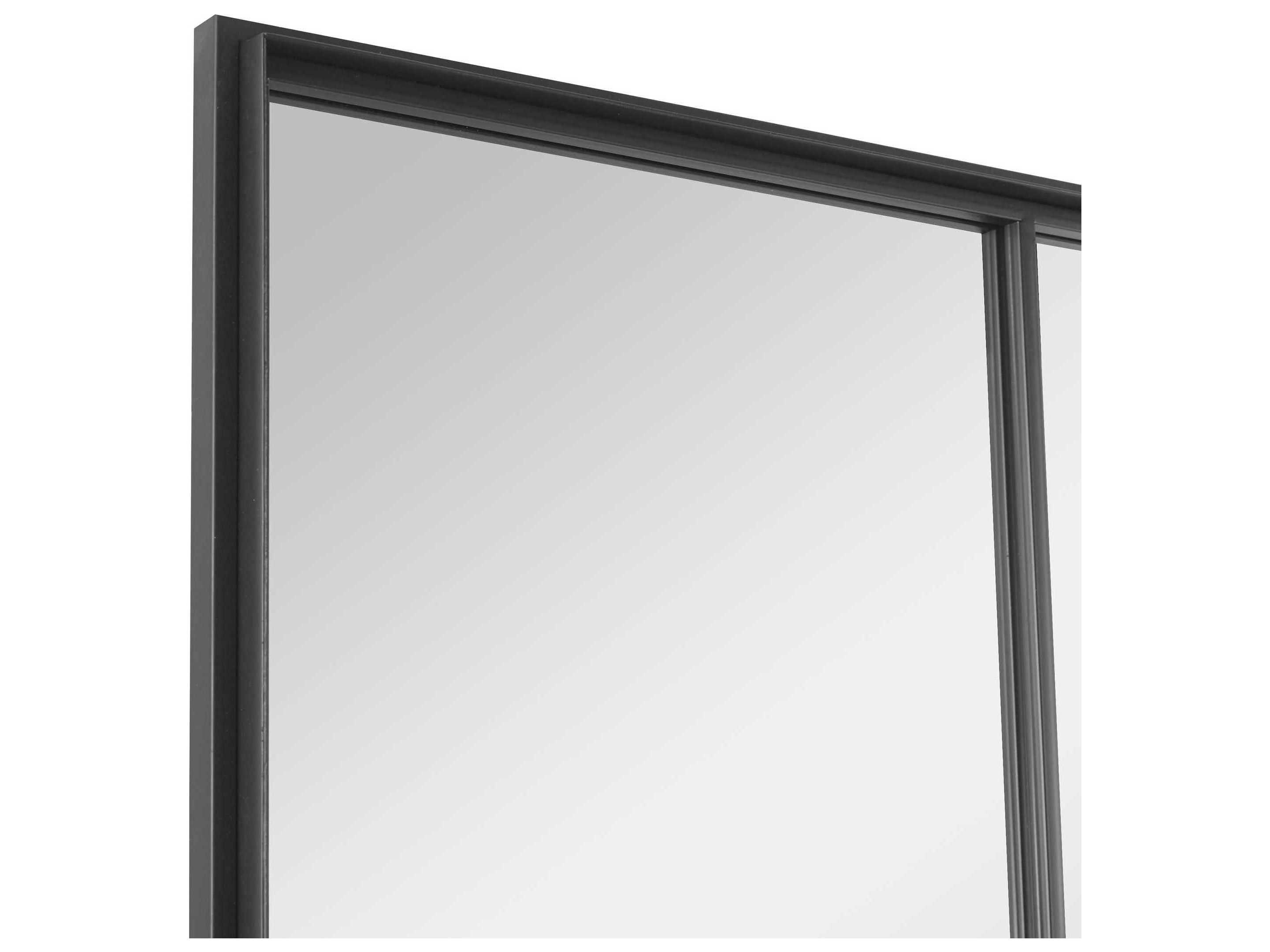 Uttermost Rousseau Black Rectangular Window Wall Mirror