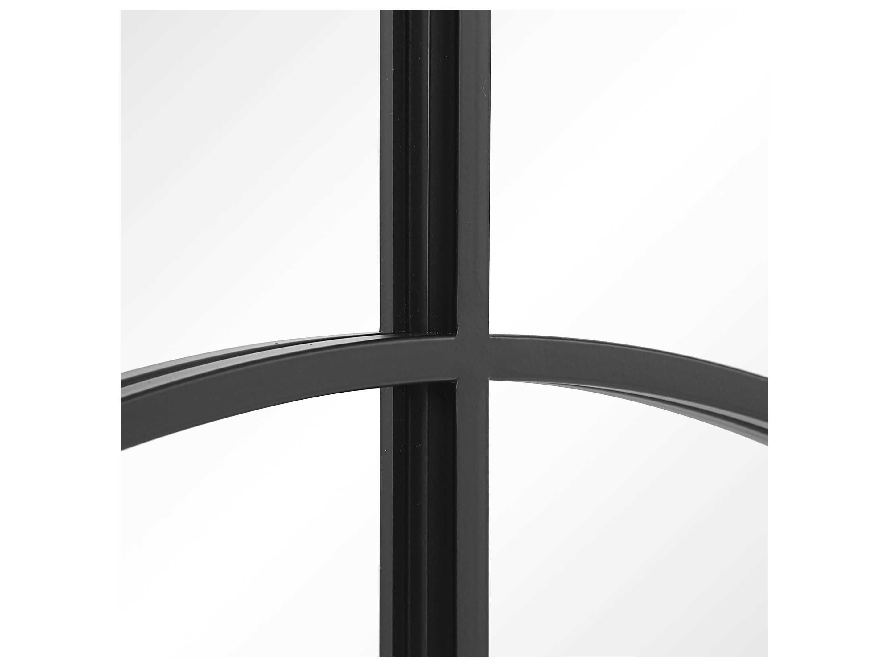 Uttermost Rousseau Black Window Arch Wall Mirror