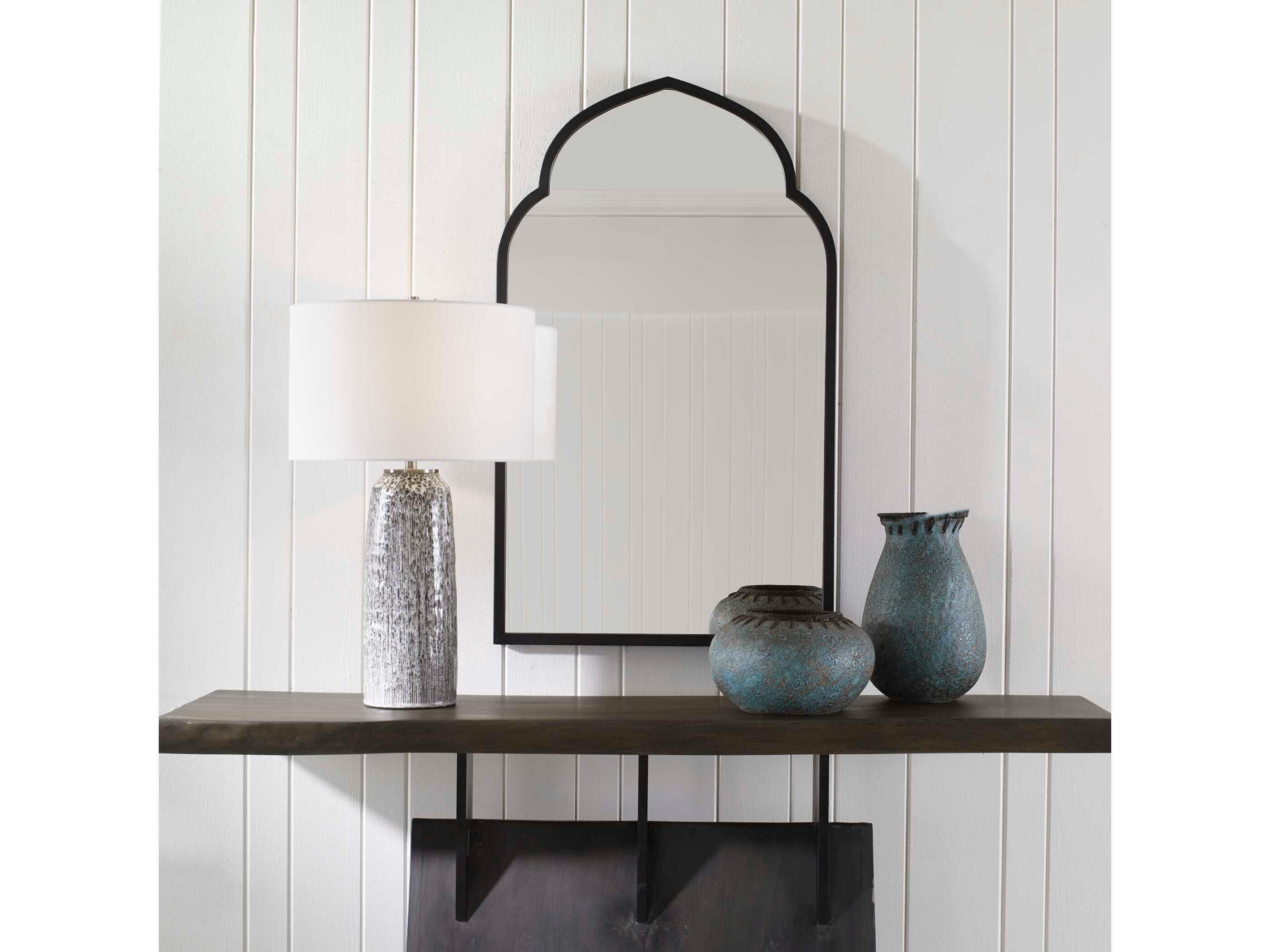 Uttermost Kenitra Matte Black Wall Mirror