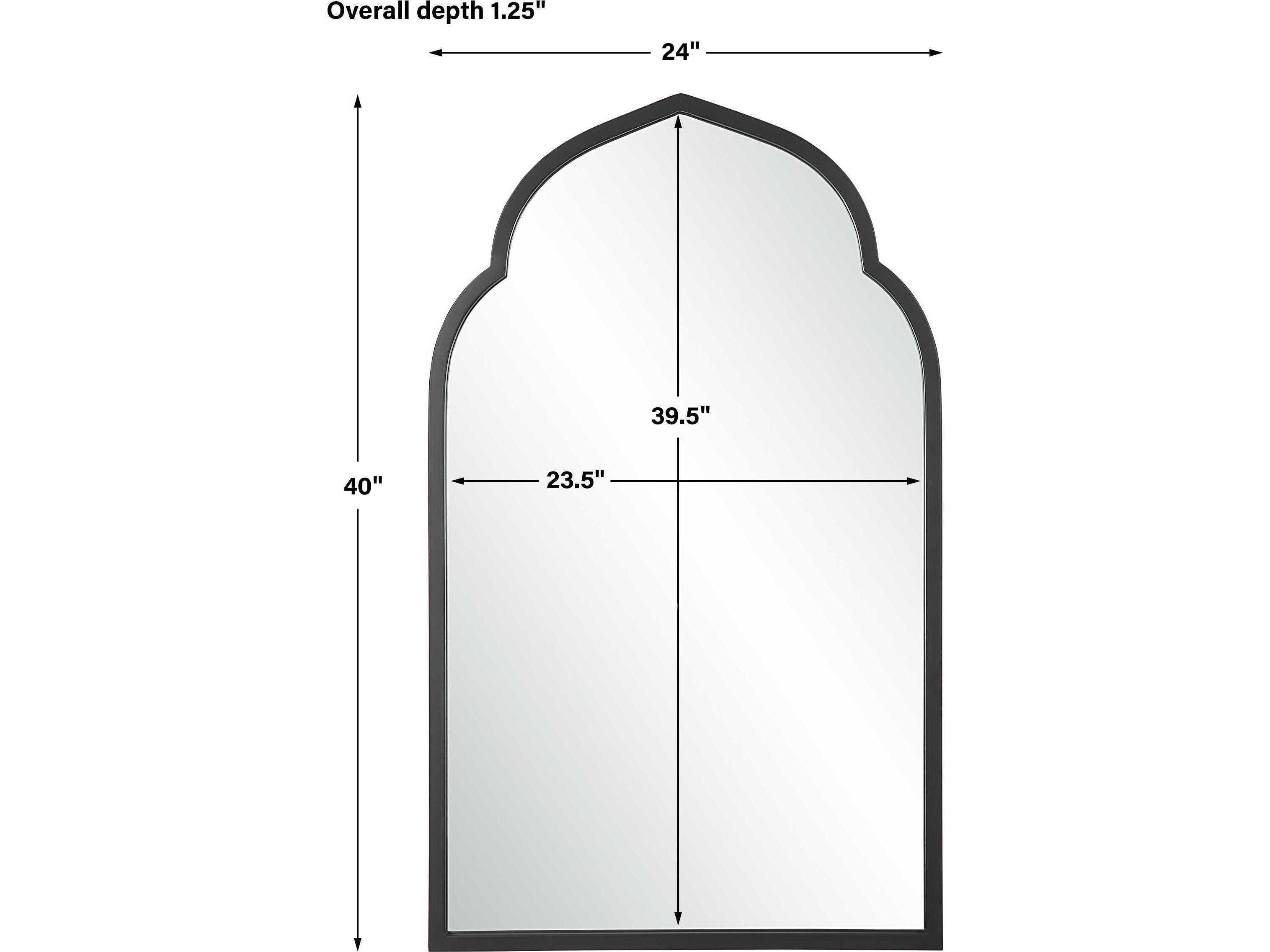 Uttermost Kenitra Matte Black Wall Mirror