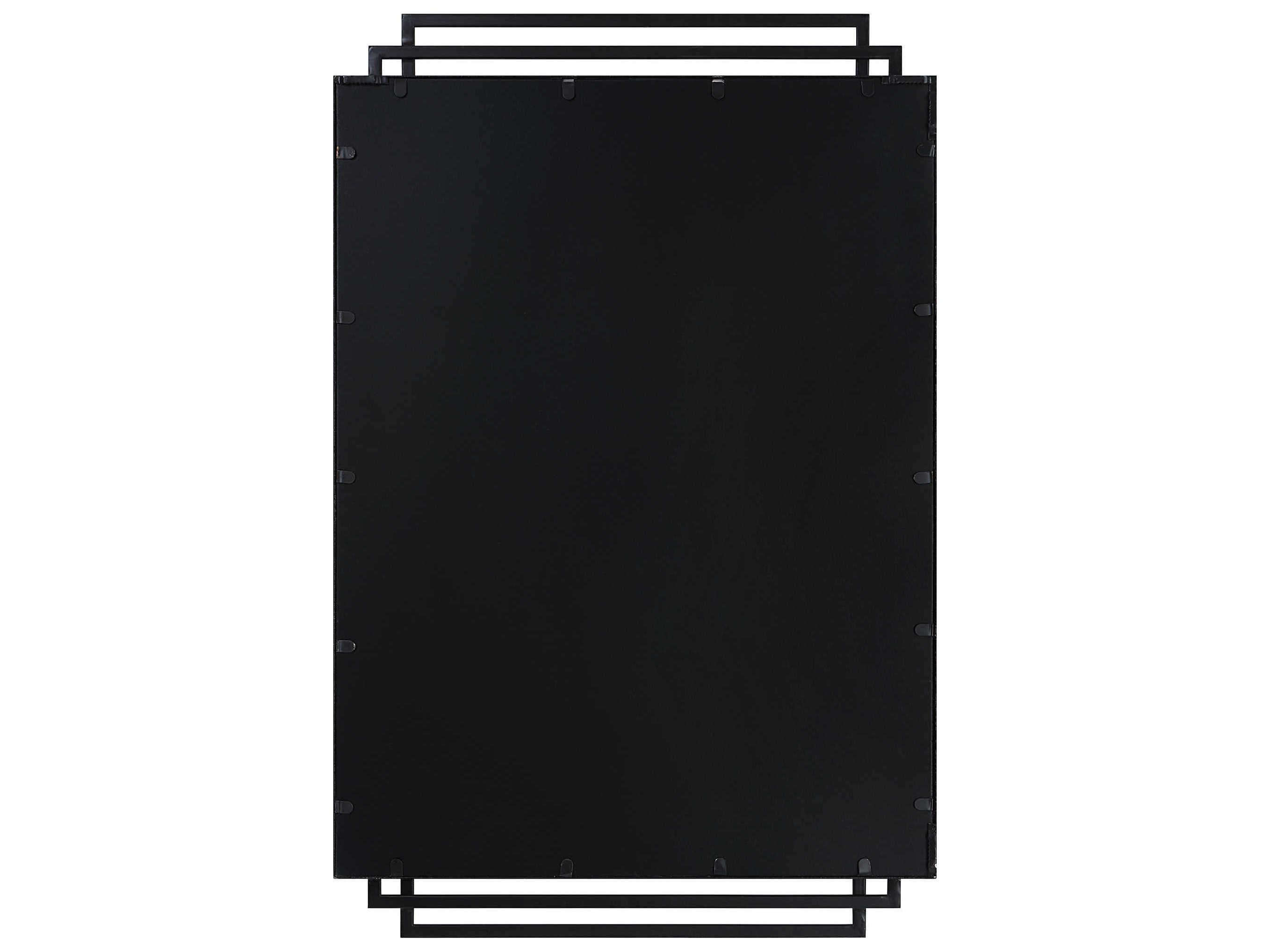 Uttermost Amherst Matte Black Rectangular Wall Mirror