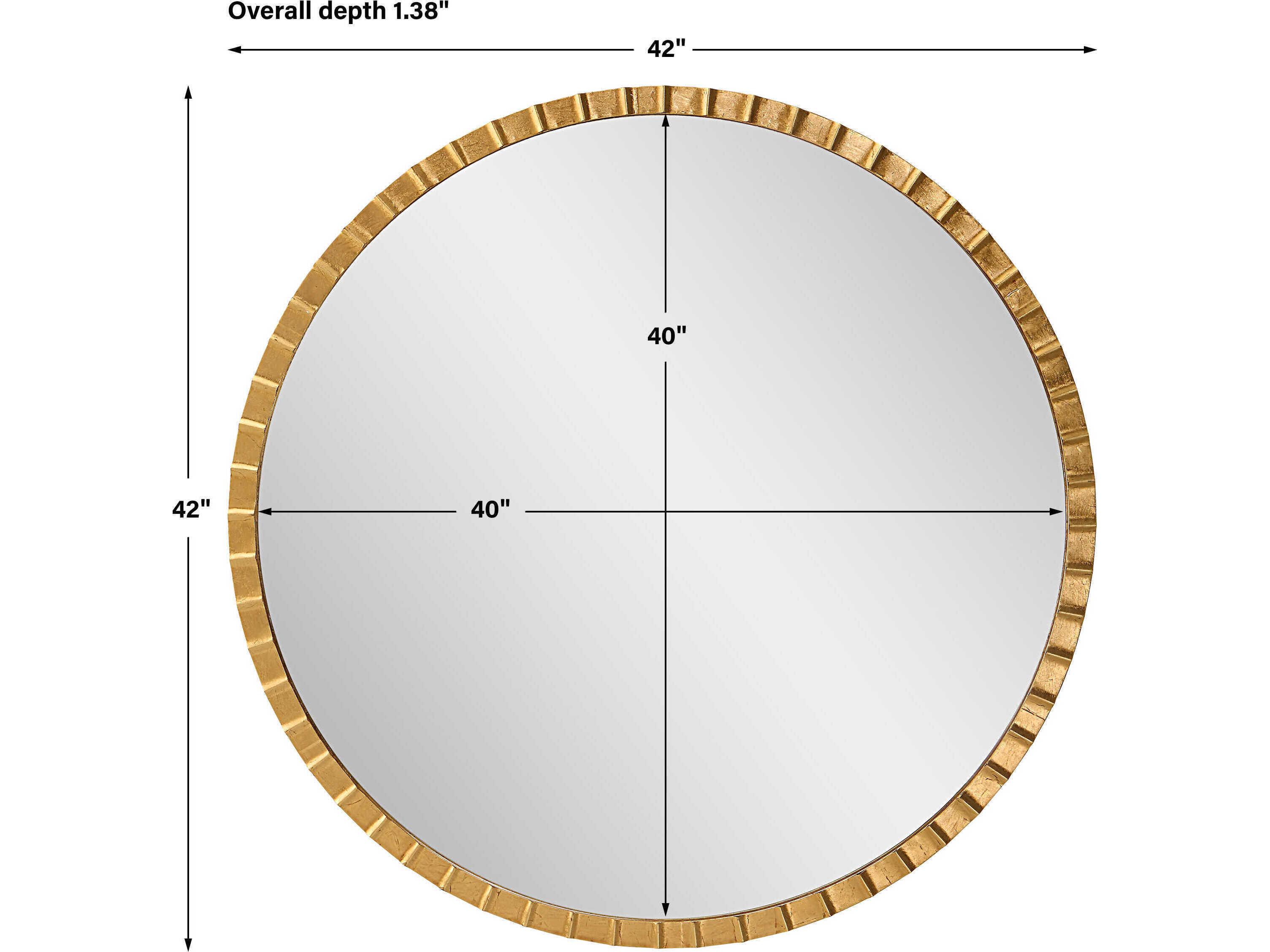 Uttermost Dandridge Gold Leaf Round Wall Mirror