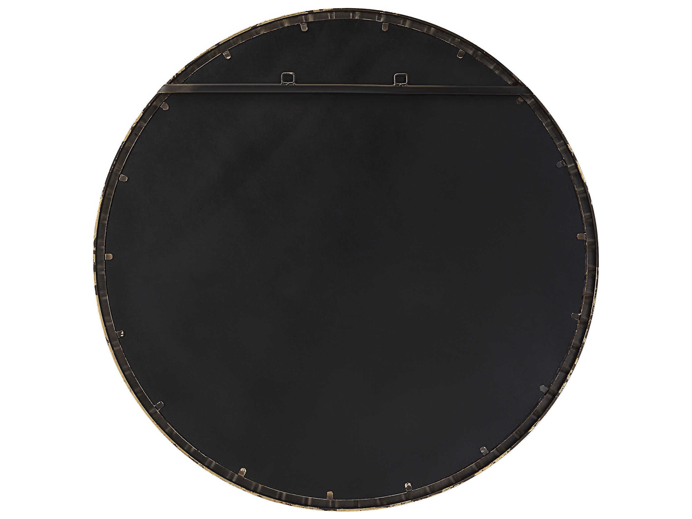 Uttermost Dandridge Gold Leaf Round Wall Mirror