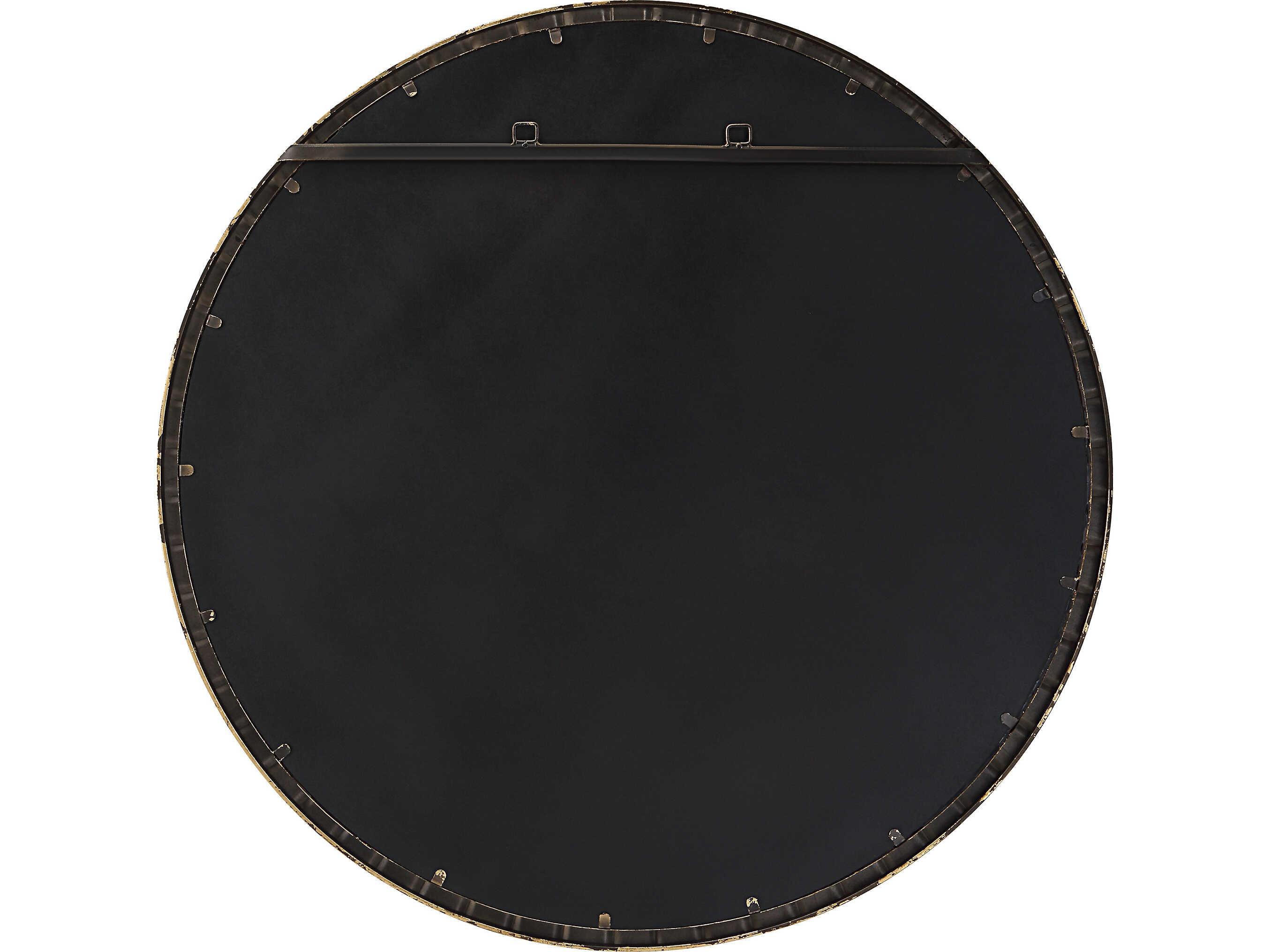 Uttermost Dandridge Gold Leaf Round Wall Mirror
