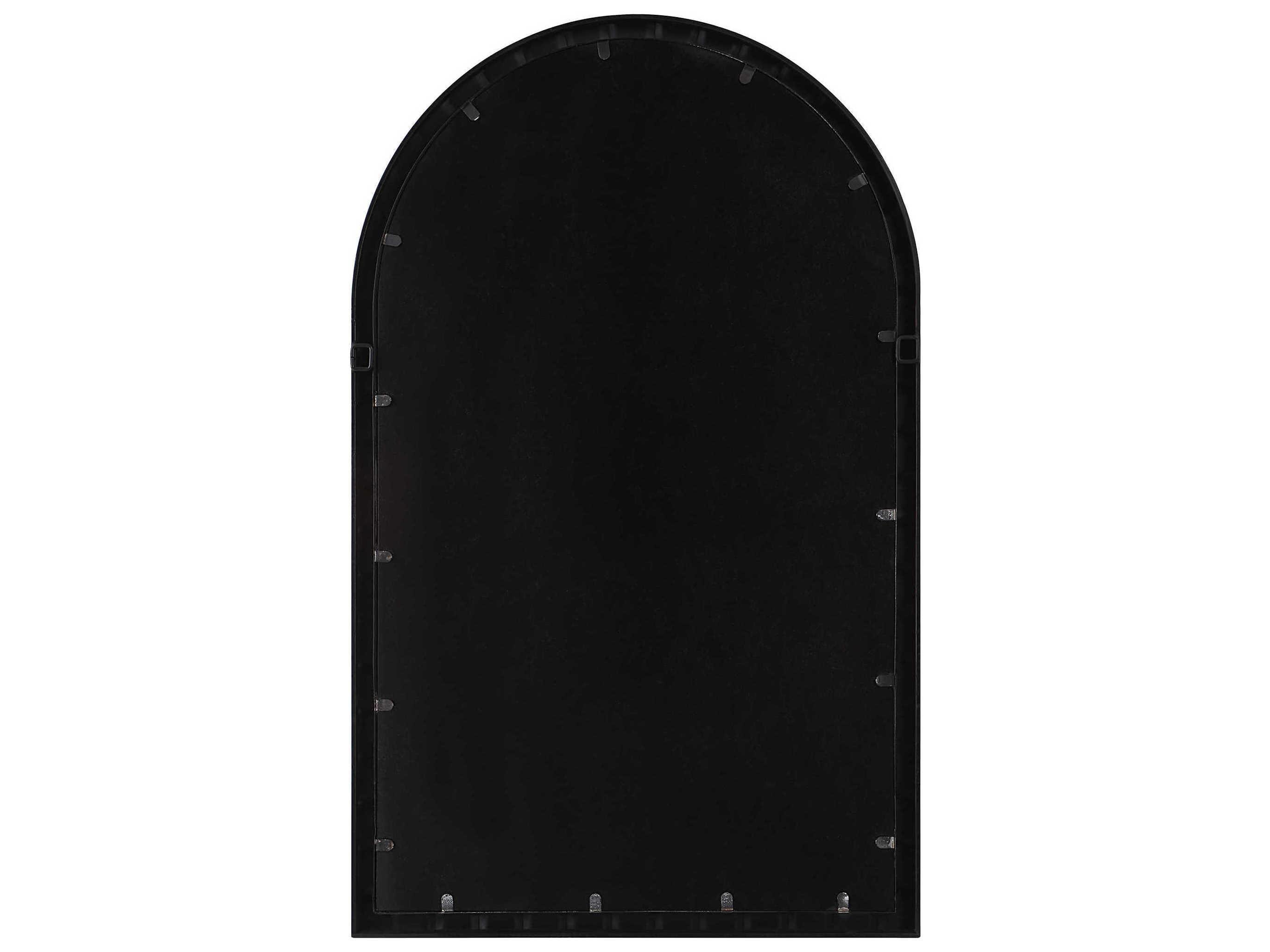 Uttermost Dandridge Distressed Matte Black With Silver Undertones Wall Mirror