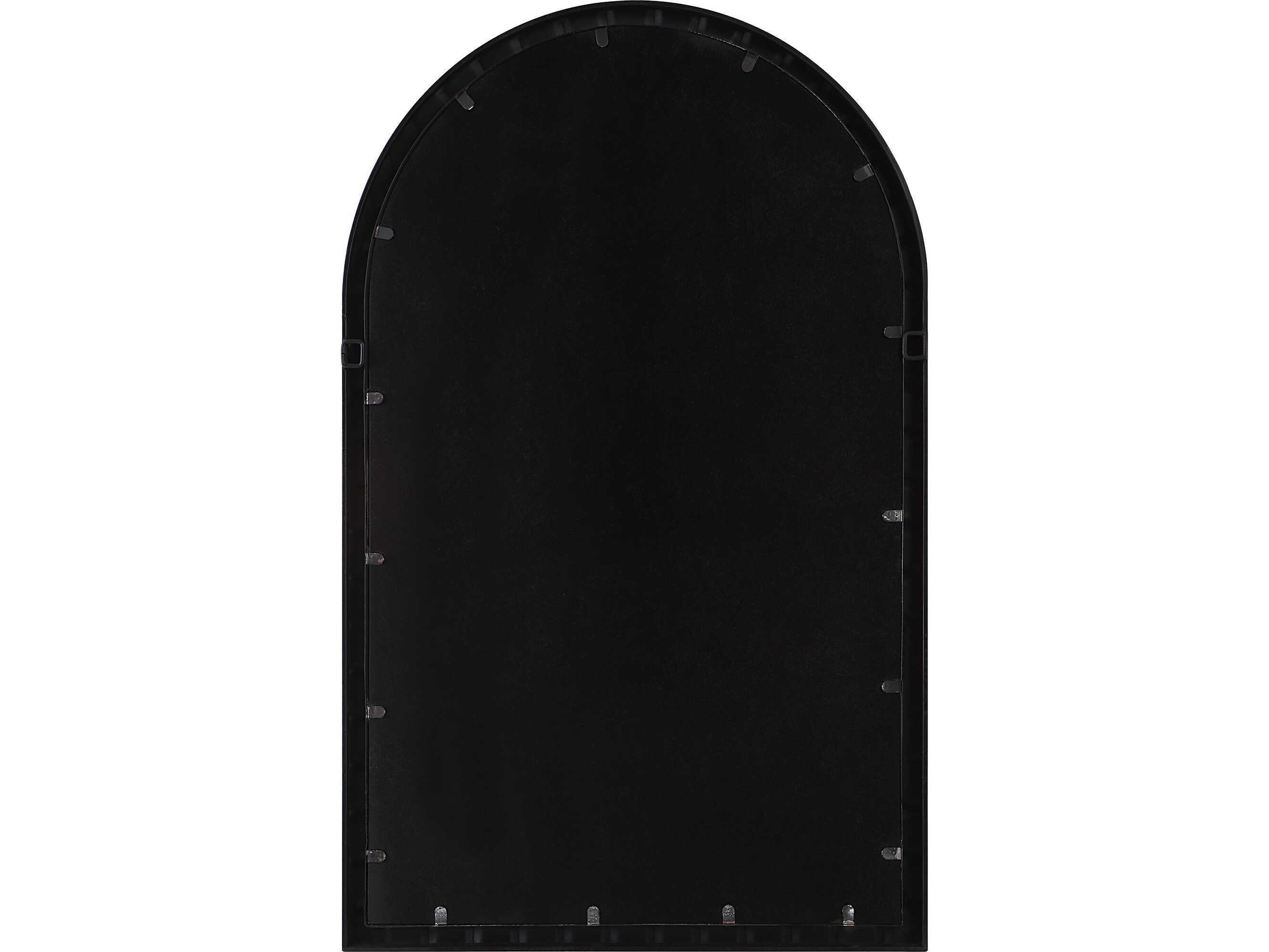 Uttermost Dandridge Distressed Matte Black With Silver Undertones Wall Mirror