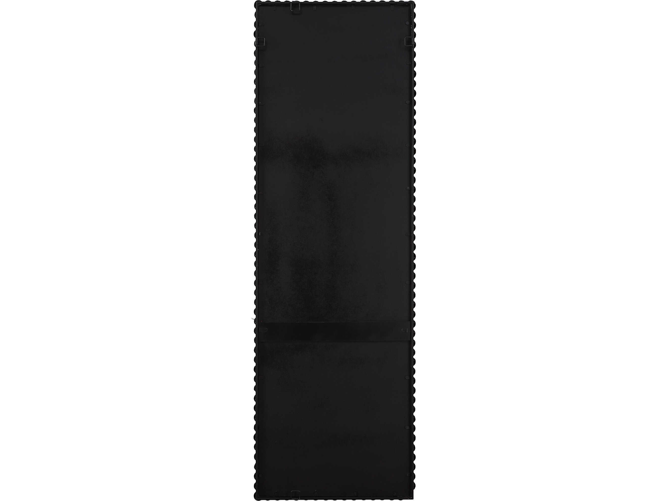 Uttermost Serna Satin Black Rectangular Wall Mirror 