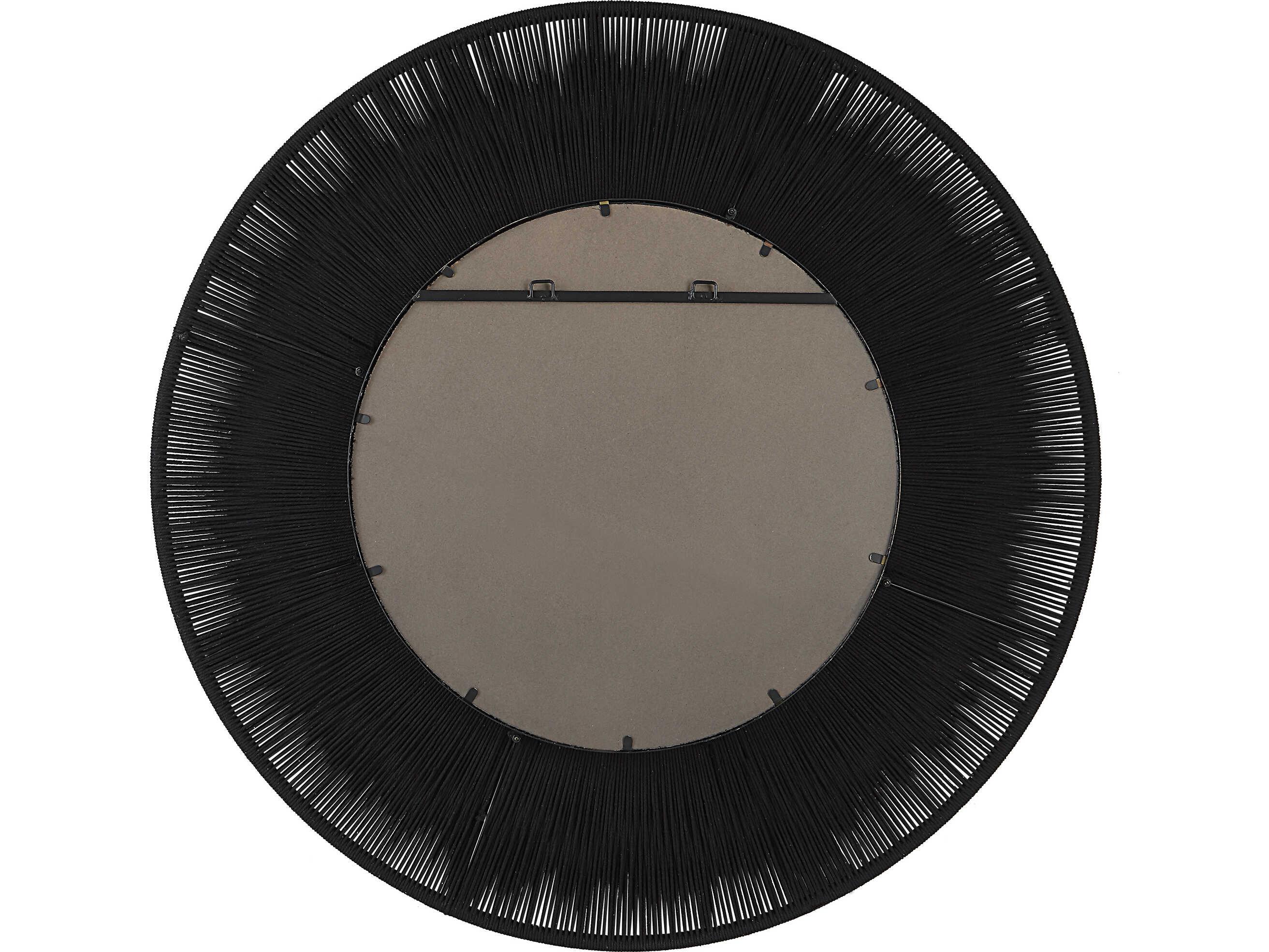 Uttermost Sailor Knot Black Round Wall Mirror
