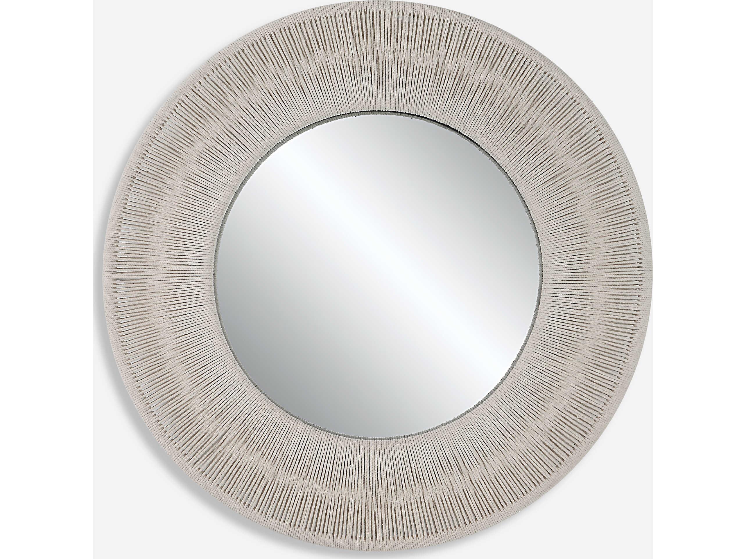 Uttermost Sailor Knot White Round Wall Mirror