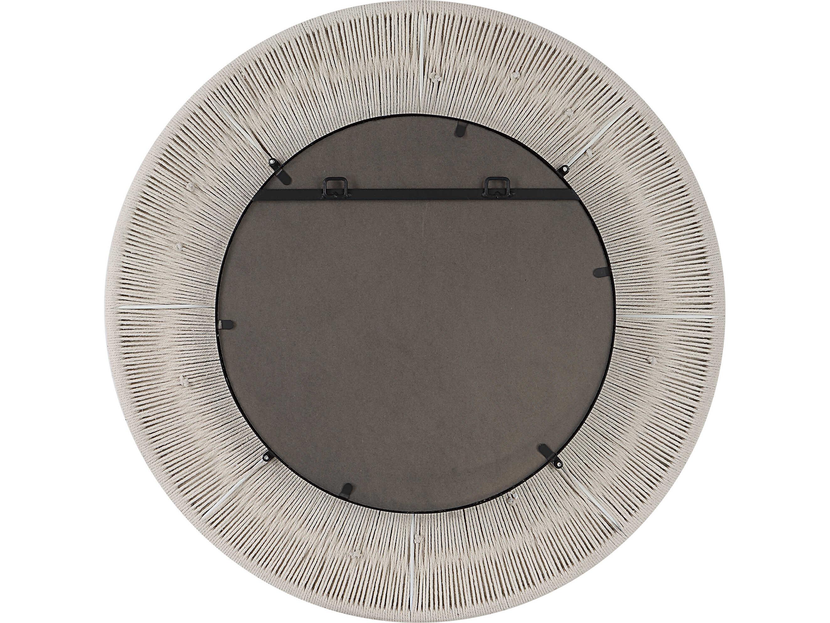 Uttermost Sailor Knot White Round Wall Mirror