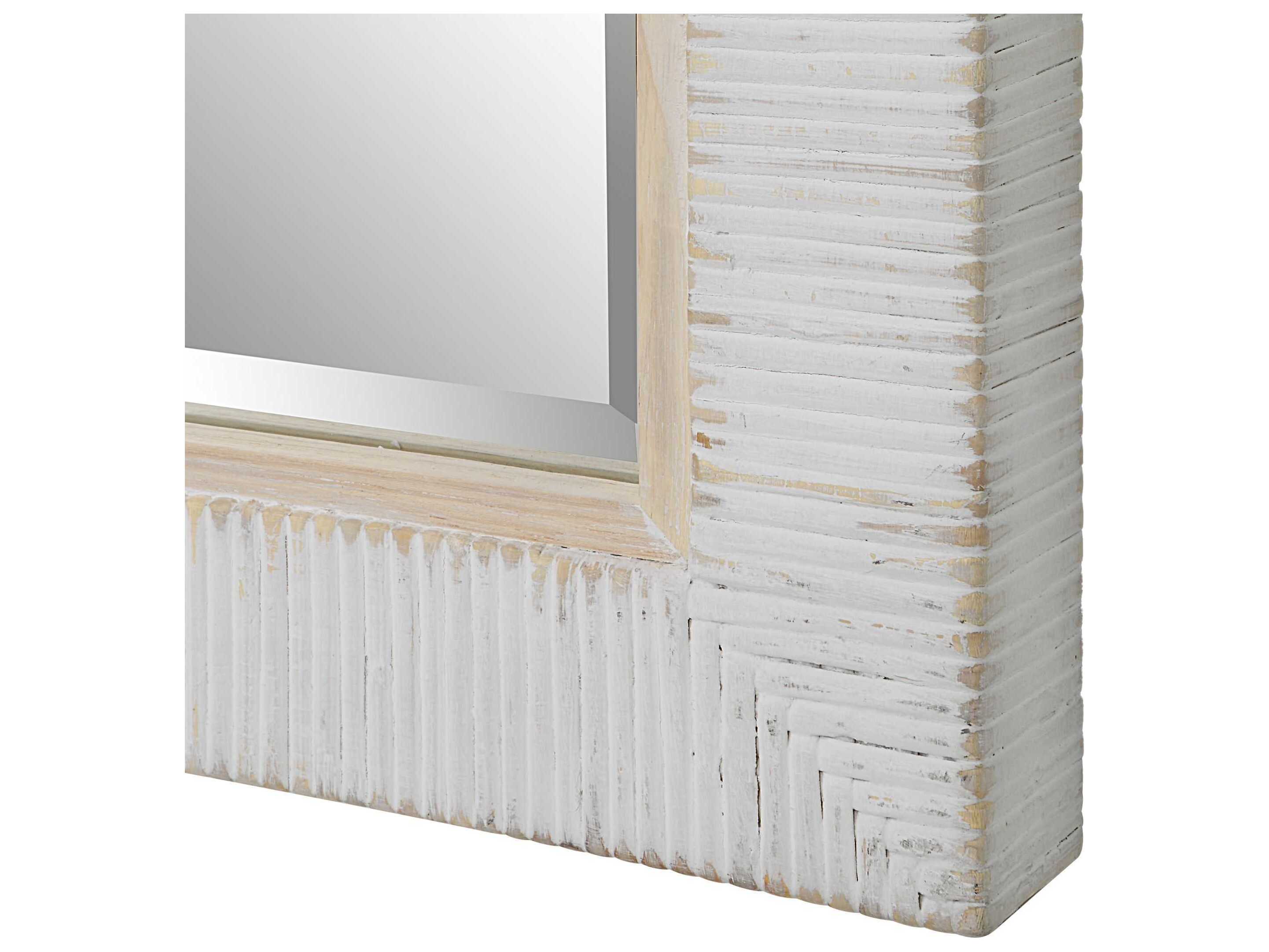Uttermost Cape Whitewash Rectangular Wall Mirror