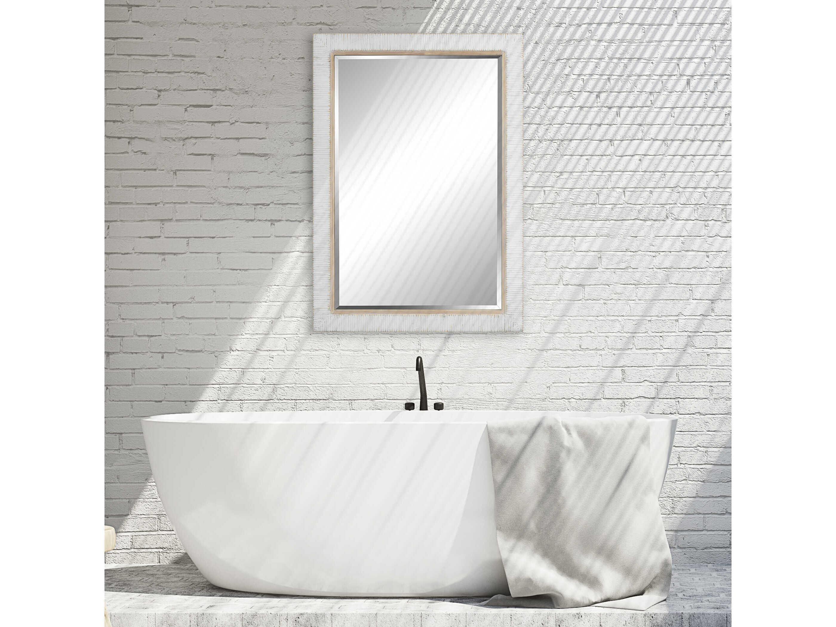 Uttermost Cape Whitewash Rectangular Wall Mirror