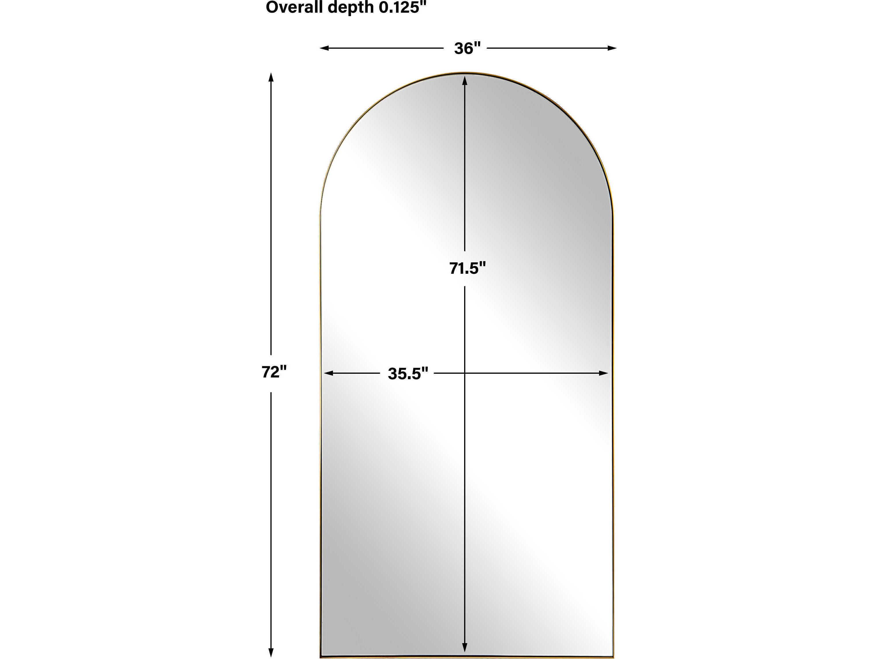 Uttermost Crosley Antique Brass Floor Mirror